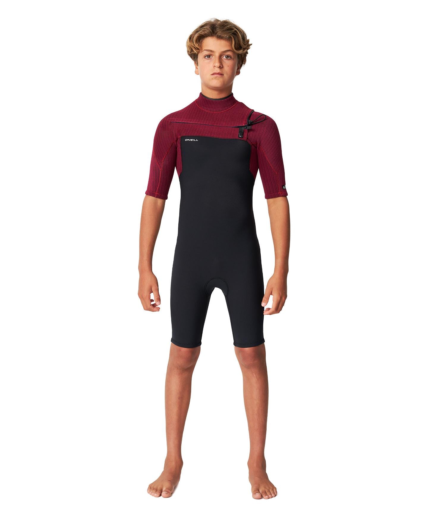 Boy's HyperFreak SS CZ Spring Suit 2mm Wetsuit - Dark Red