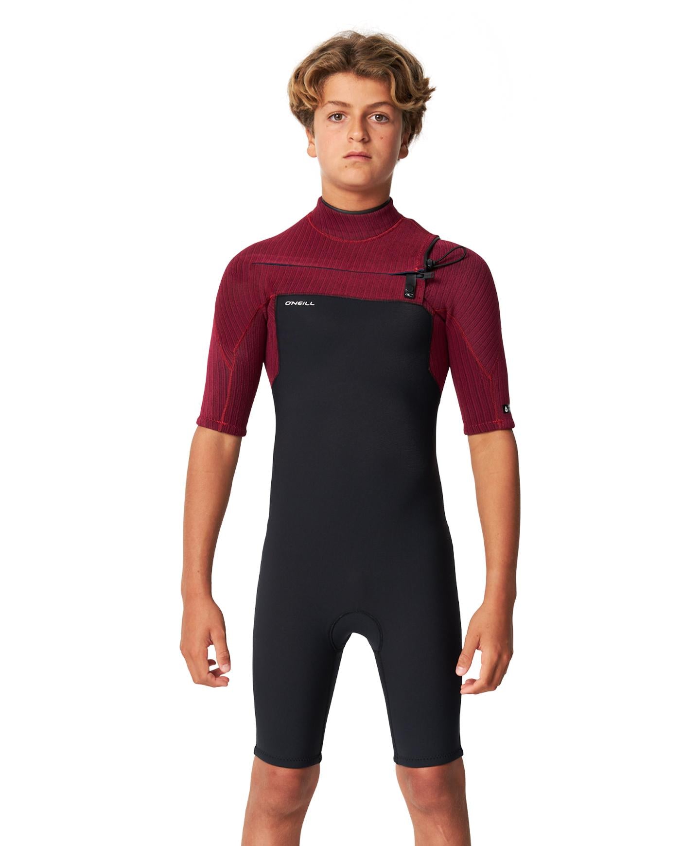 Boy's HyperFreak SS CZ Spring Suit 2mm Wetsuit - Dark Red