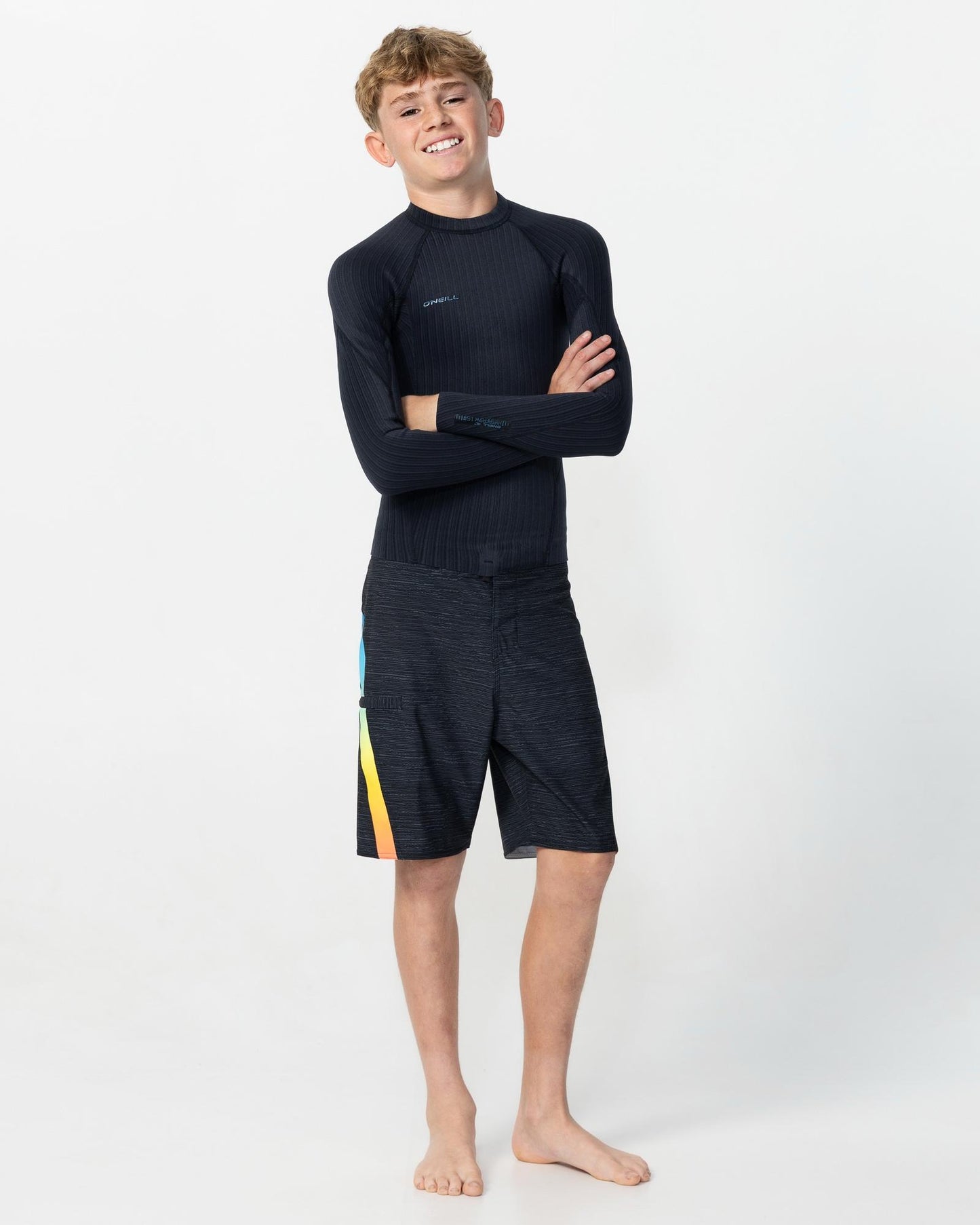 Boy's HyperFreak 1.5mm TB3X Long Sleeve Wetsuit Jacket - Black