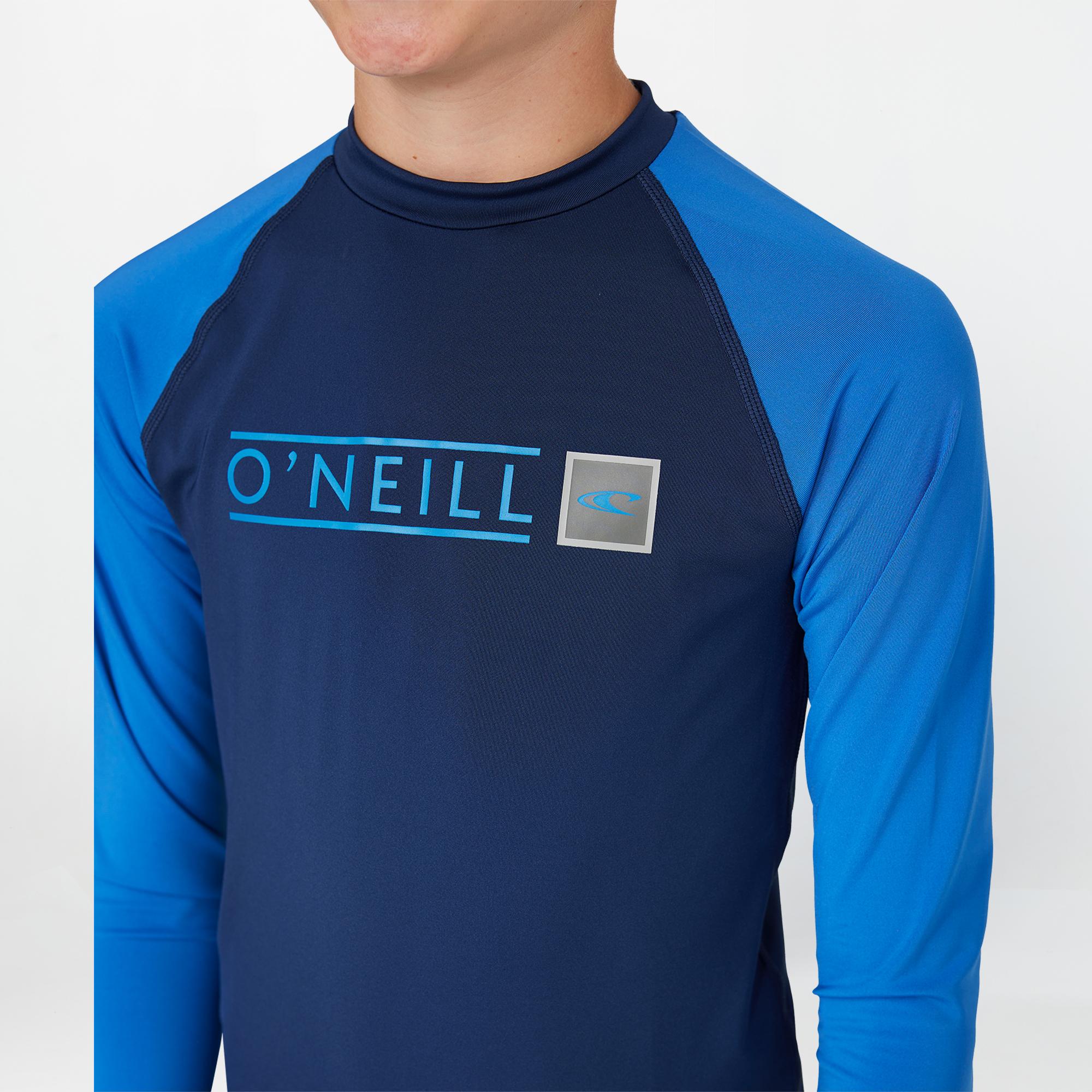Boy's Reactor Block Long Sleeve Rash Vest - Navy