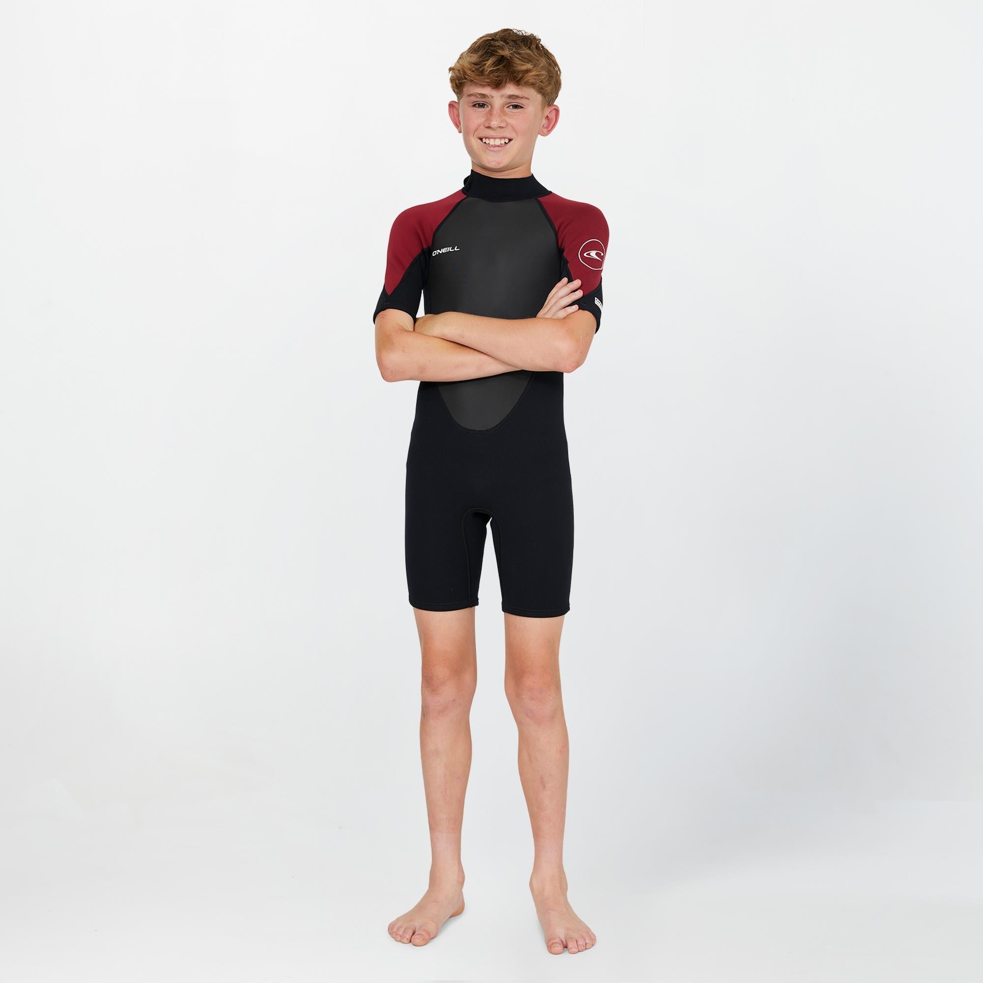Boy's Reactor 2mm Spring Suit Back Zip - Maroon