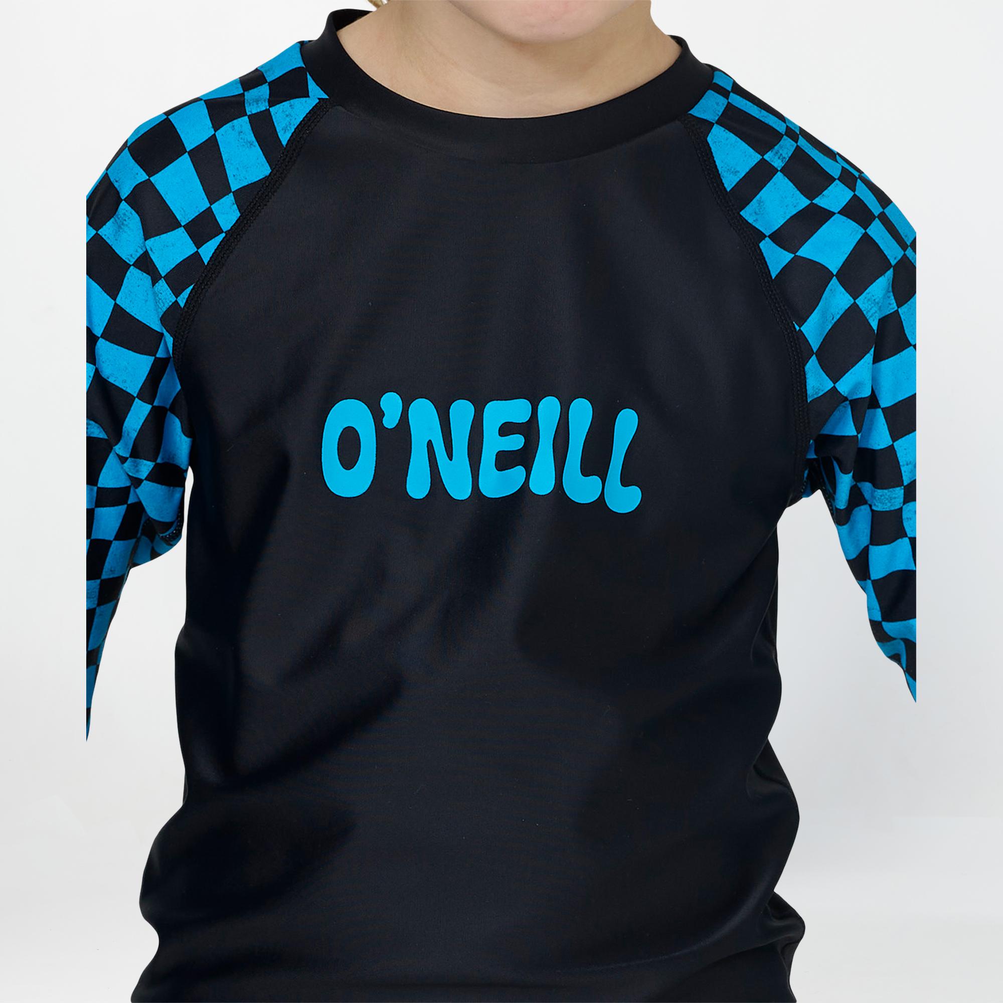 Boy's Toddler SPF Long Sleeve Rash Vest Tee - Checkers