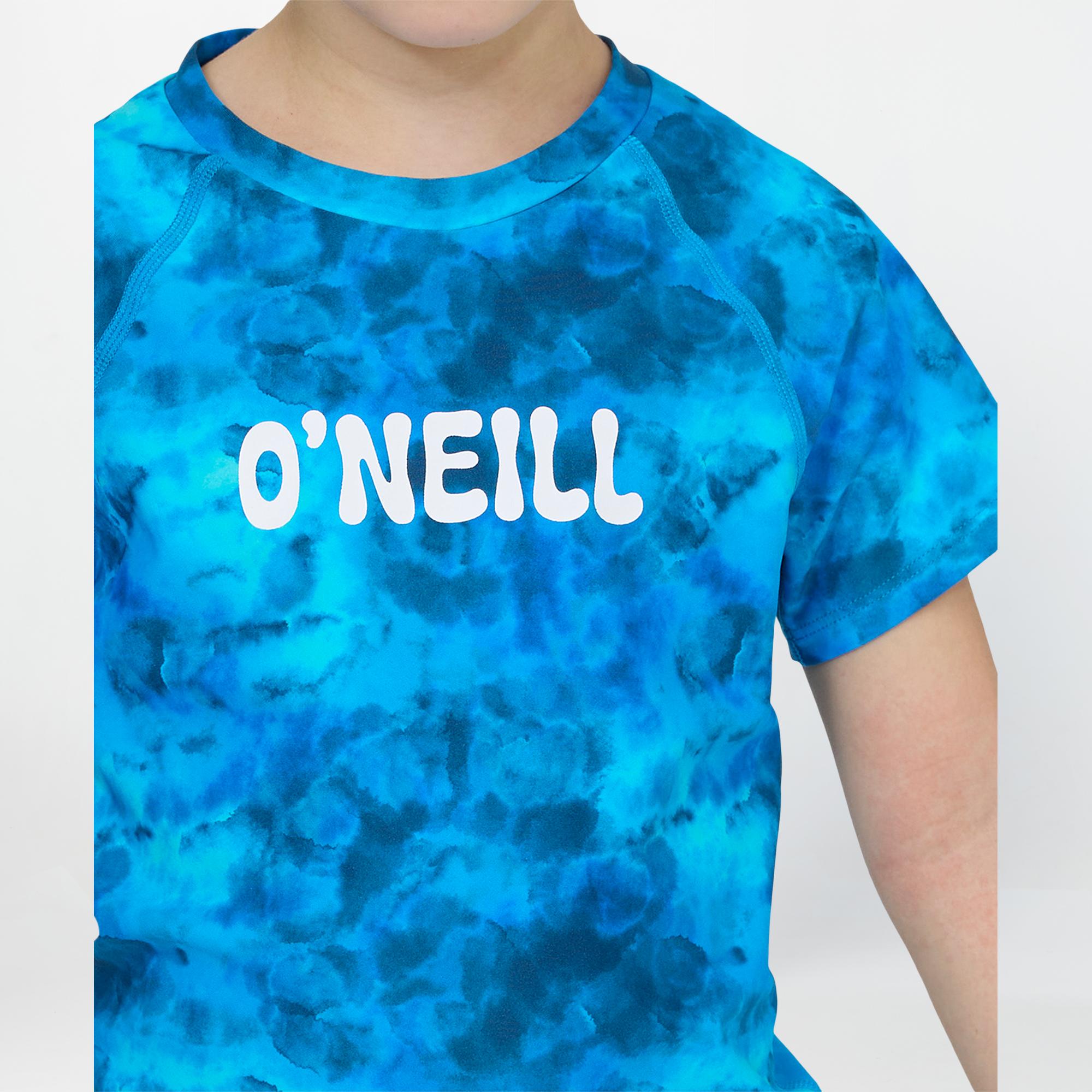Boy's Toddler SPF Short Sleeve Rash Vest Tee - Tie Dye Blue