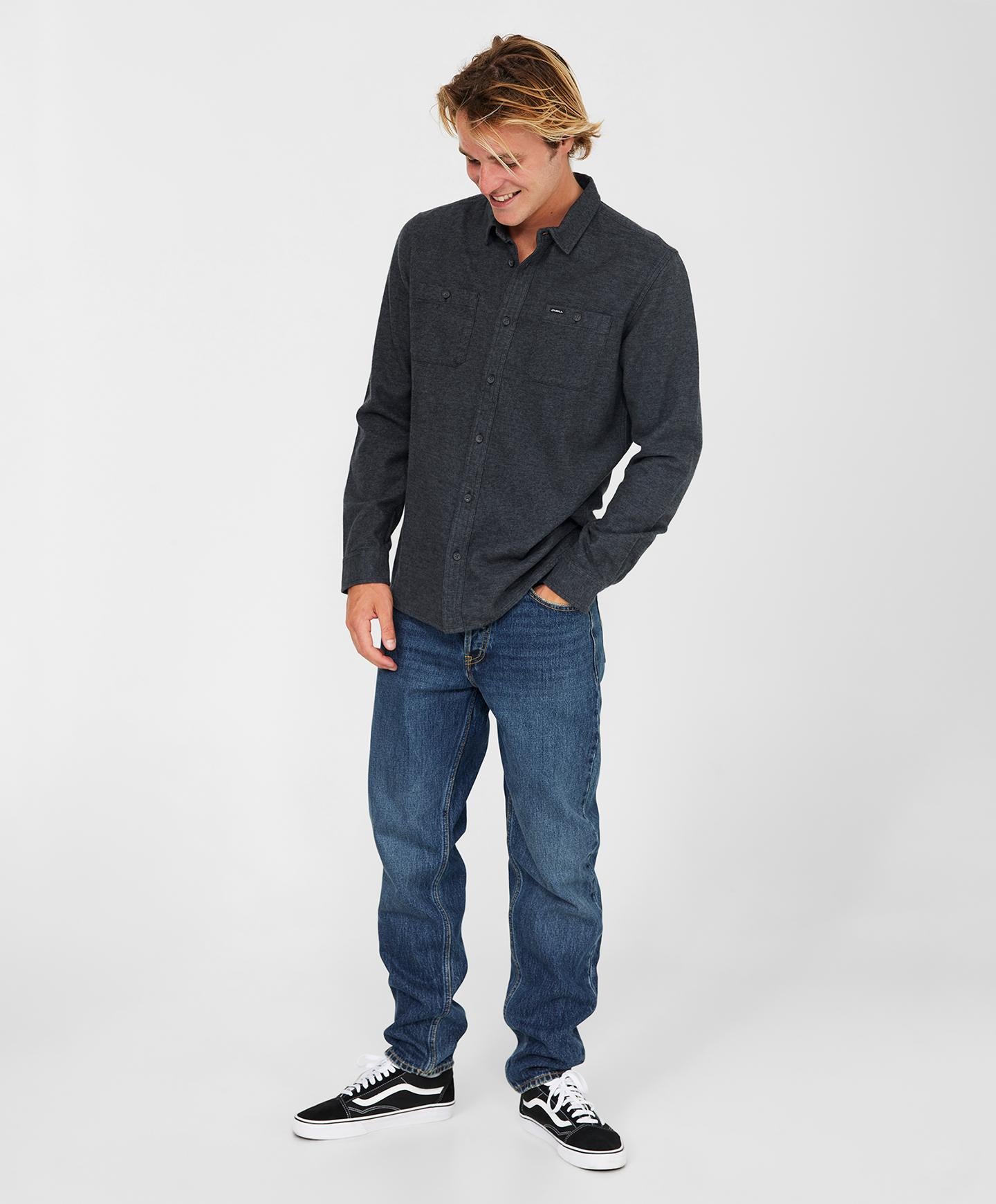 Breakwater Solid Flannel - Black