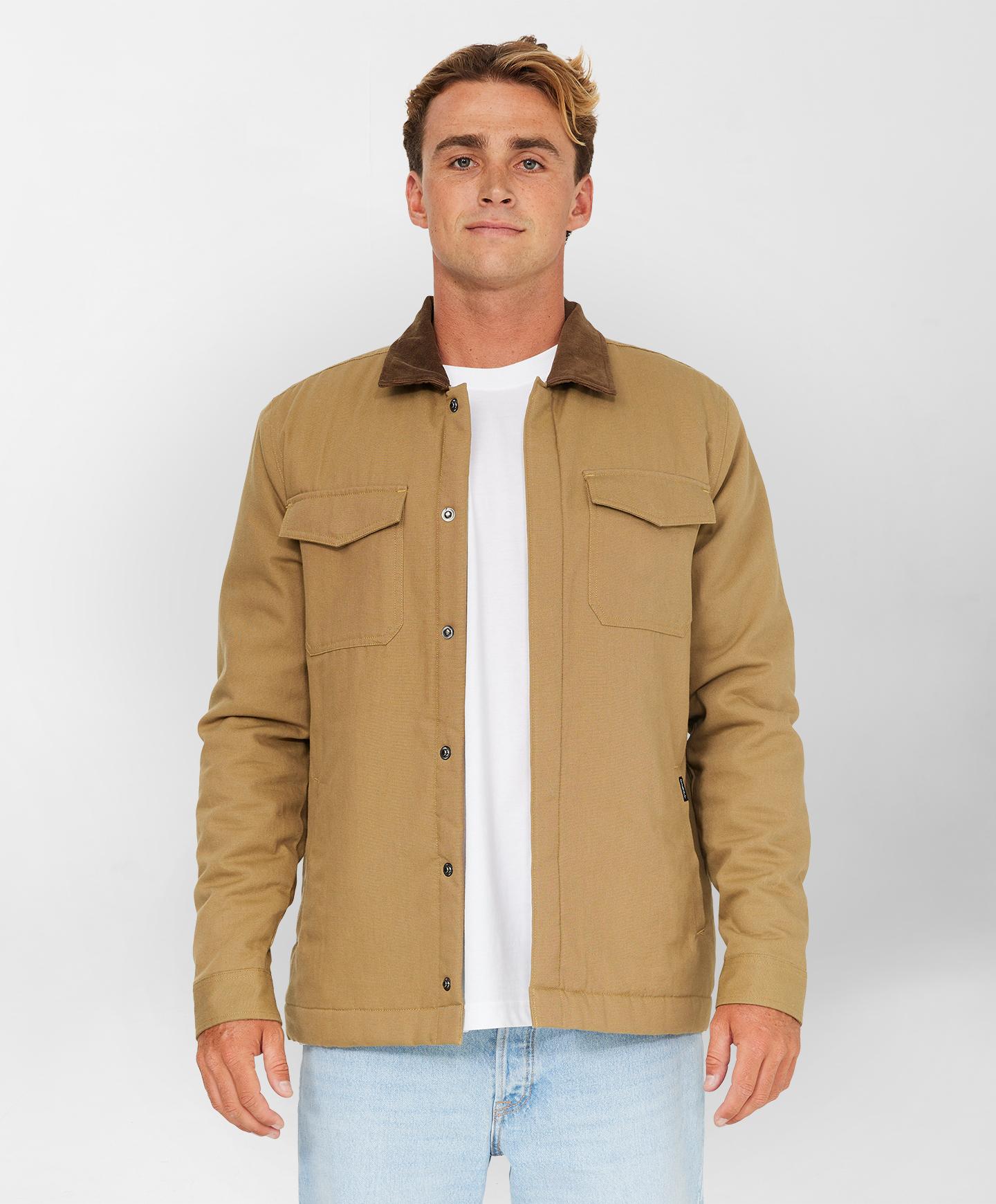 Bronsen High Pile Lined Jacket - Dark Khaki