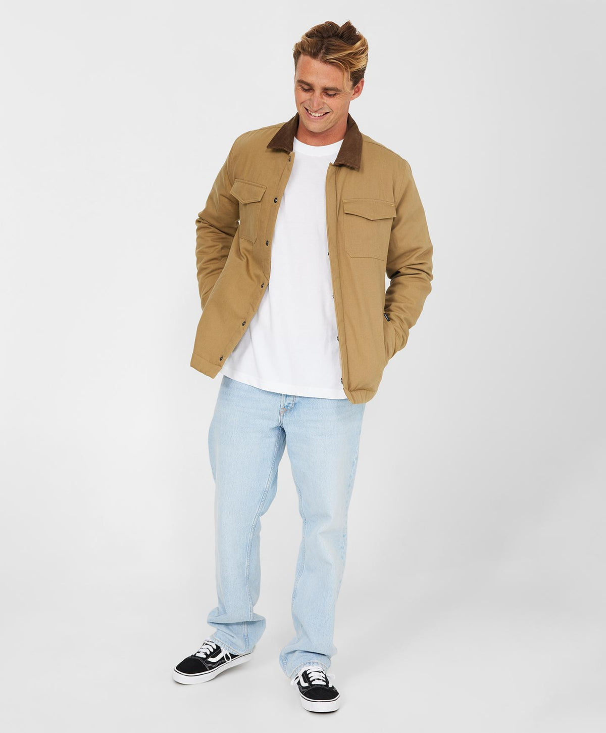 Bronsen High Pile Lined Jacket - Dark Khaki