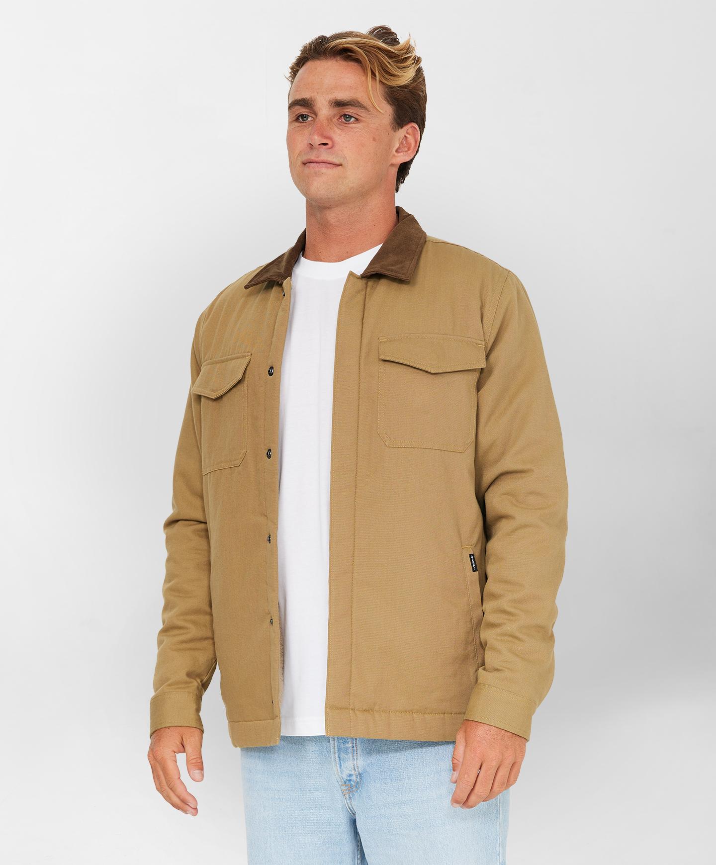 Bronsen High Pile Lined Jacket - Dark Khaki