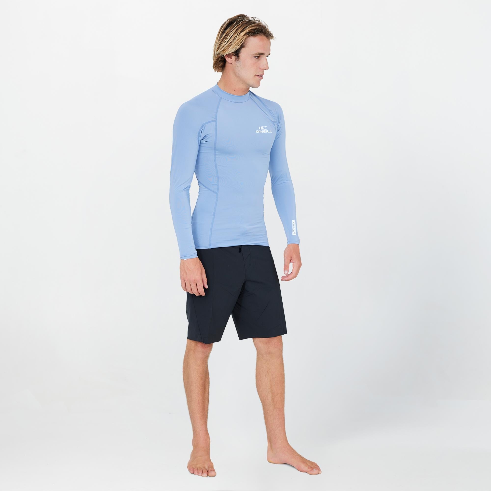 Clean & Mean Long Sleeve Rash Vest - Faded Denim