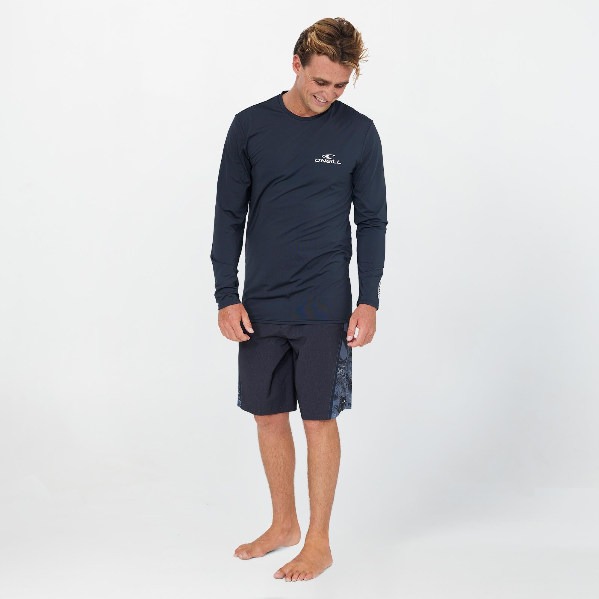 Clean & Mean Long Sleeve Rash Vest Tee - Black