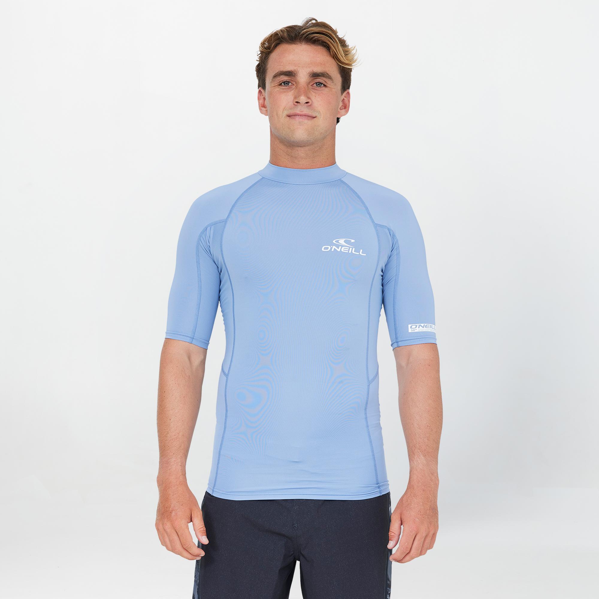 Clean & Mean Short Sleeve Rash Vest - Faded Denim