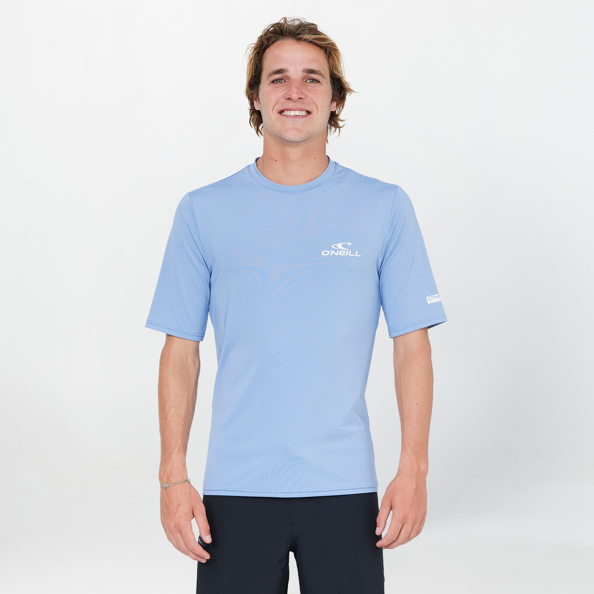 Clean & Mean Short Sleeve Rash Vest Tee - Faded Denim