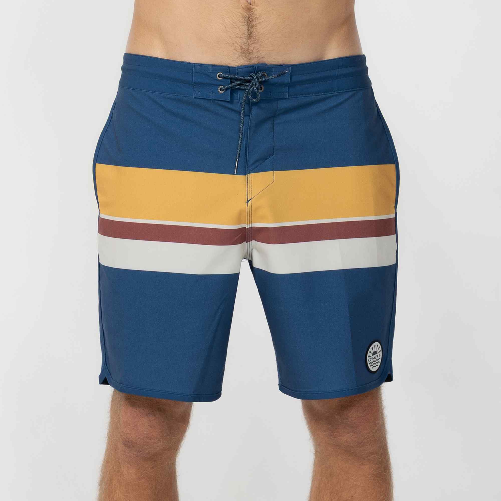 Cruzer Stripe Scallop 18" Boardshort - Indigo