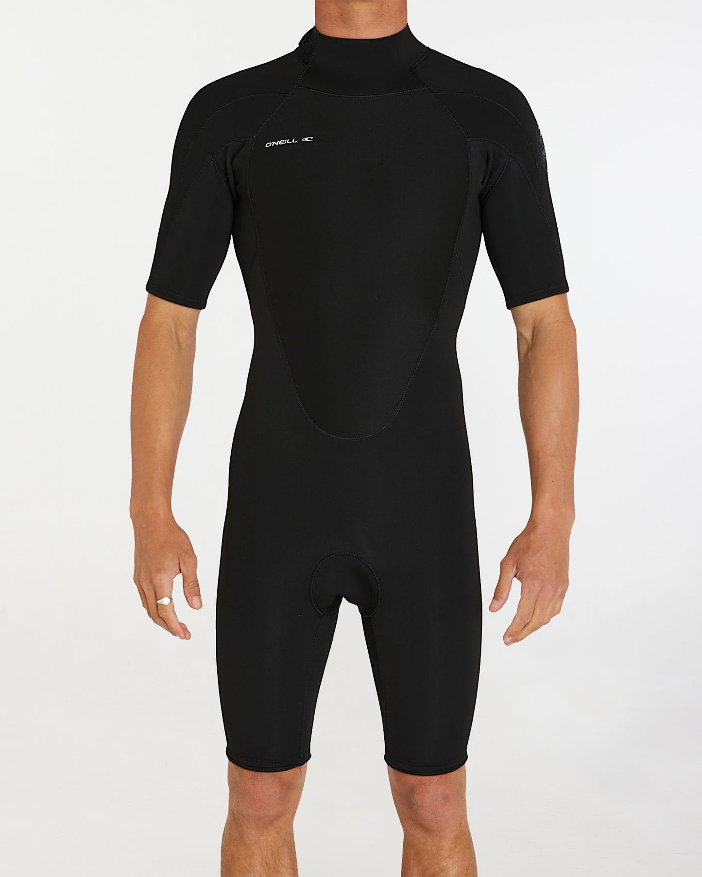 Defender Back Zip Short Sleeve Spring Suit 2mm Wetsuit - Black