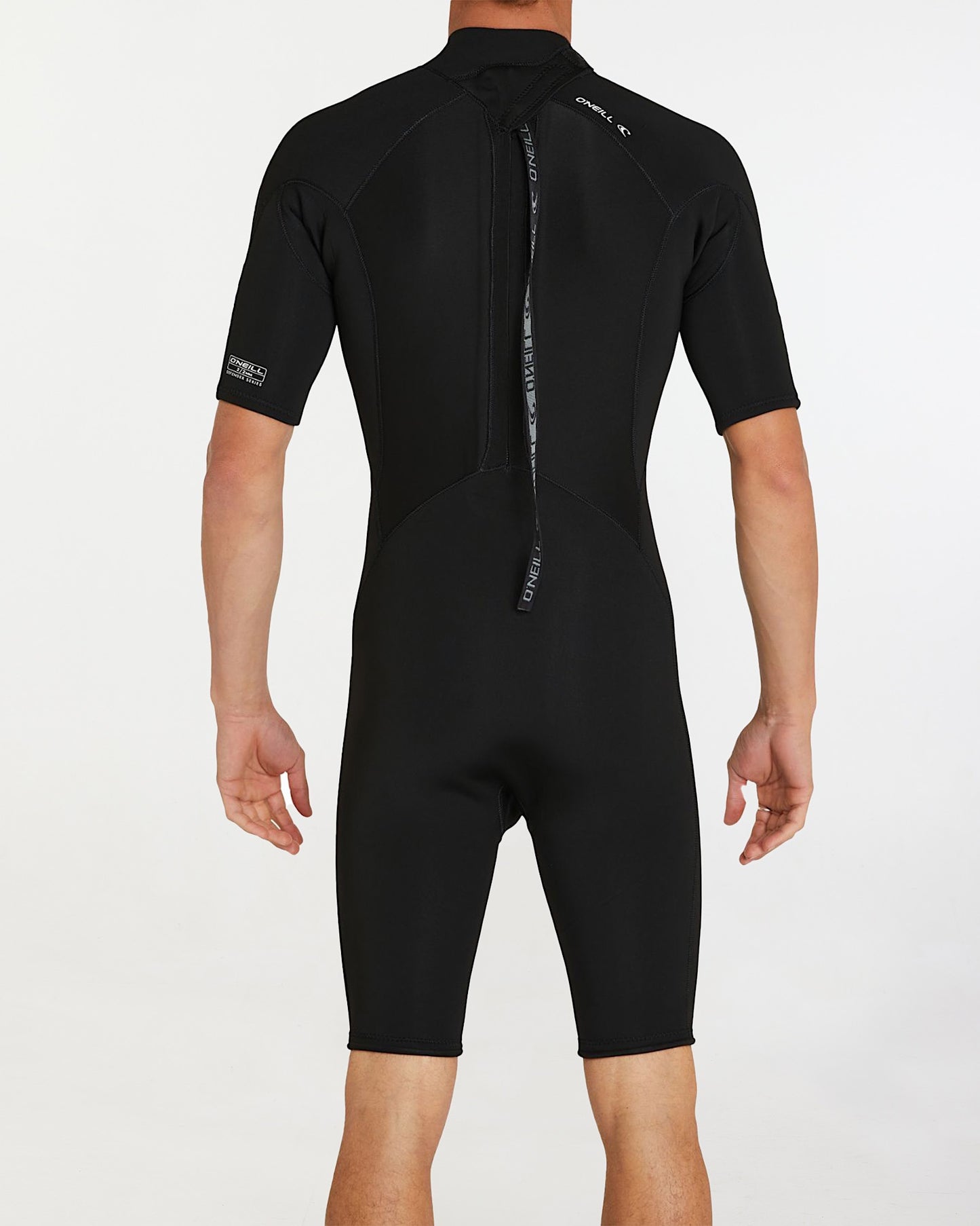 Defender Back Zip Short Sleeve Spring Suit 2mm Wetsuit - Black