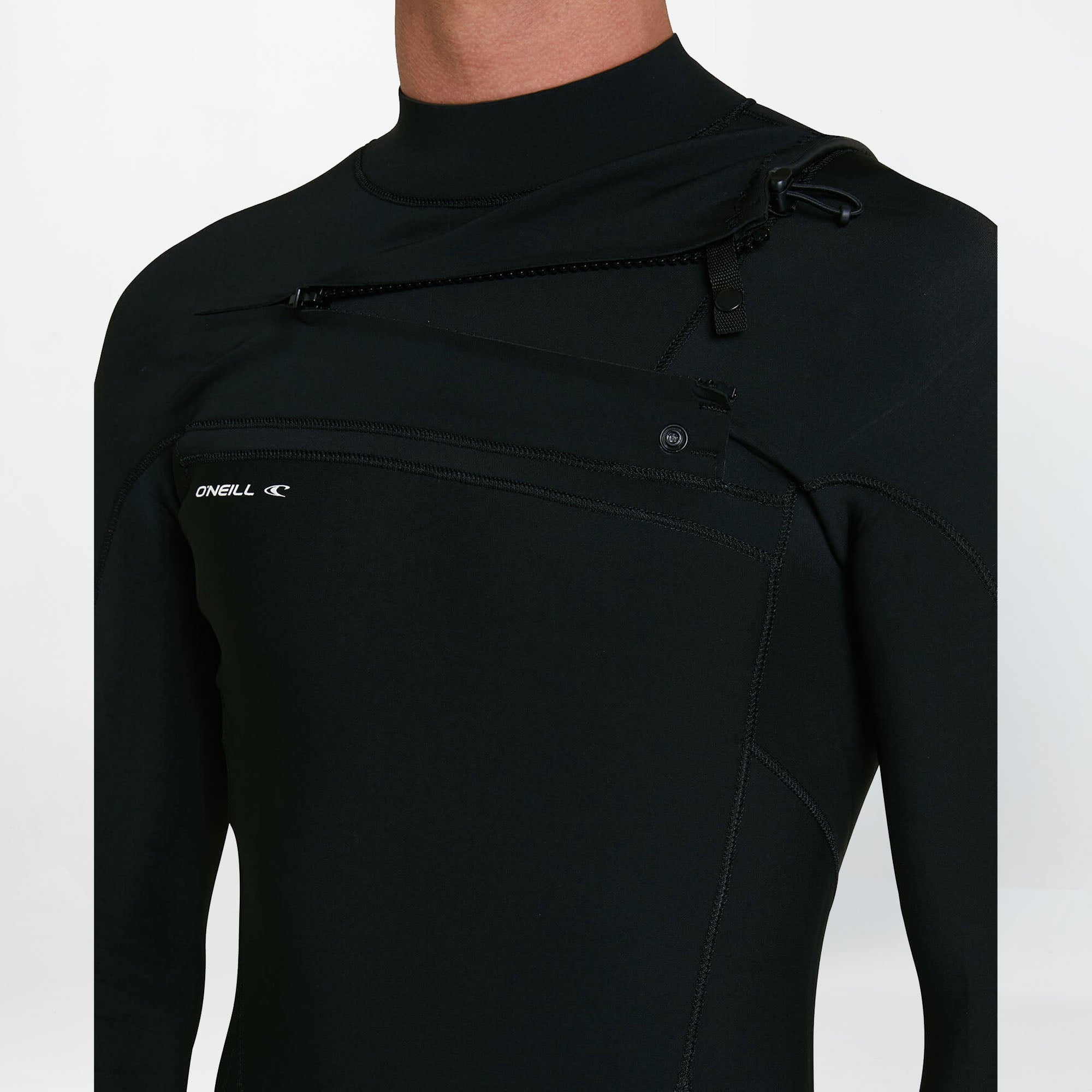 Defender 3/2mm Steamer Chest Zip Wetsuit - Black
