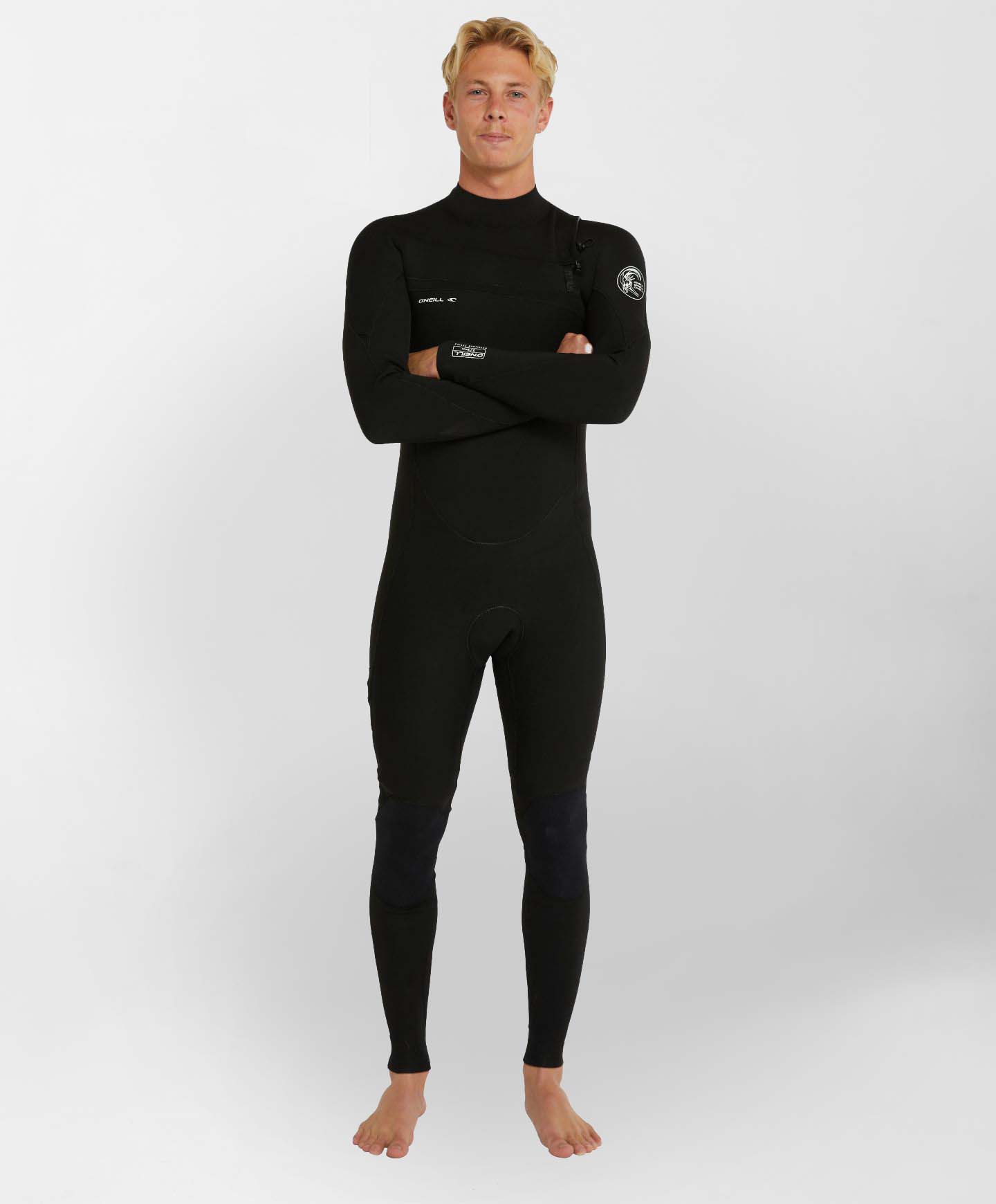 Defender 3/2mm Steamer Chest Zip Wetsuit - Black