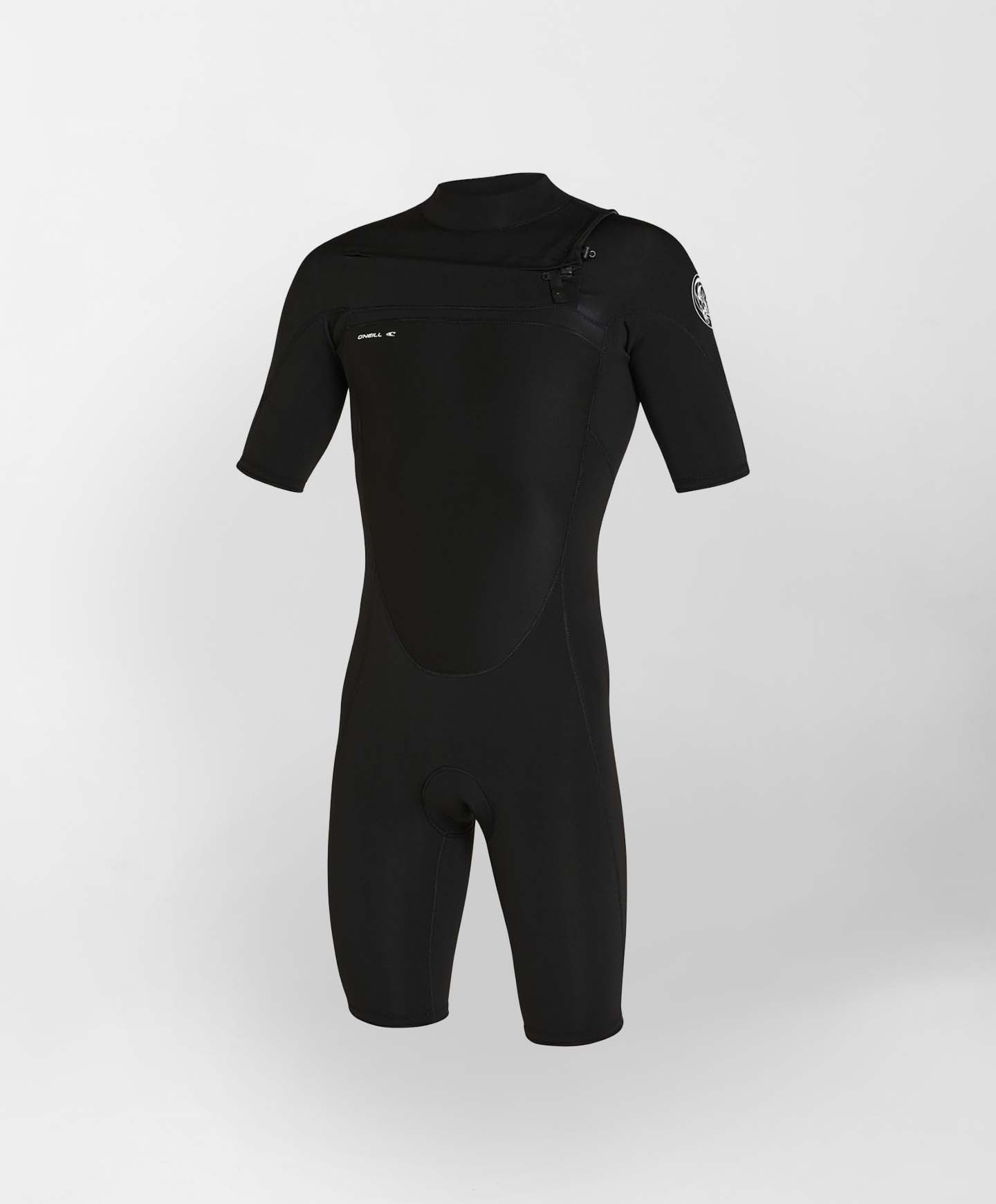 Defender Chest Zip Short Sleeve Spring Suit 2mm Wetsuit - Black