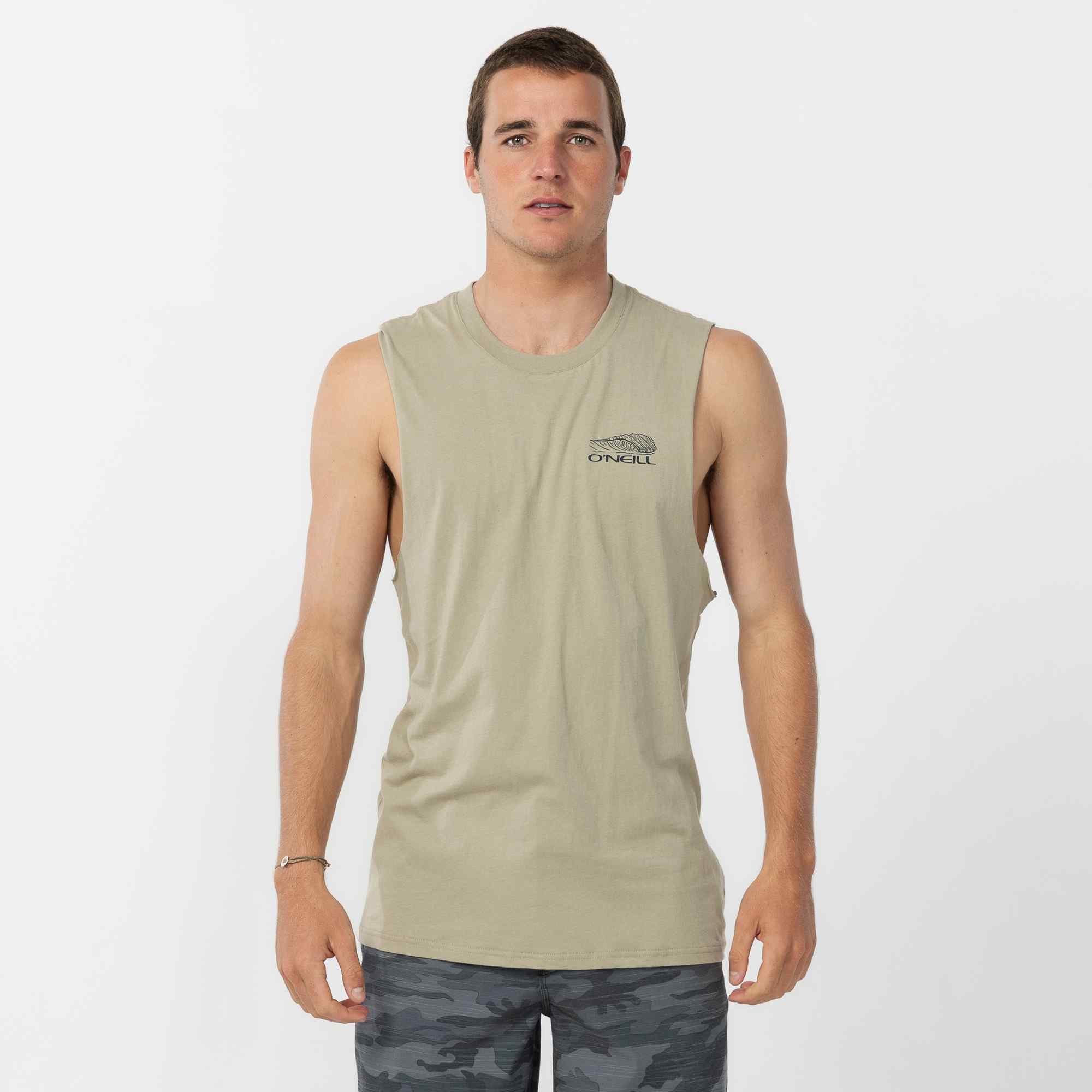 Dusk Muscle Tee - Seagrass
