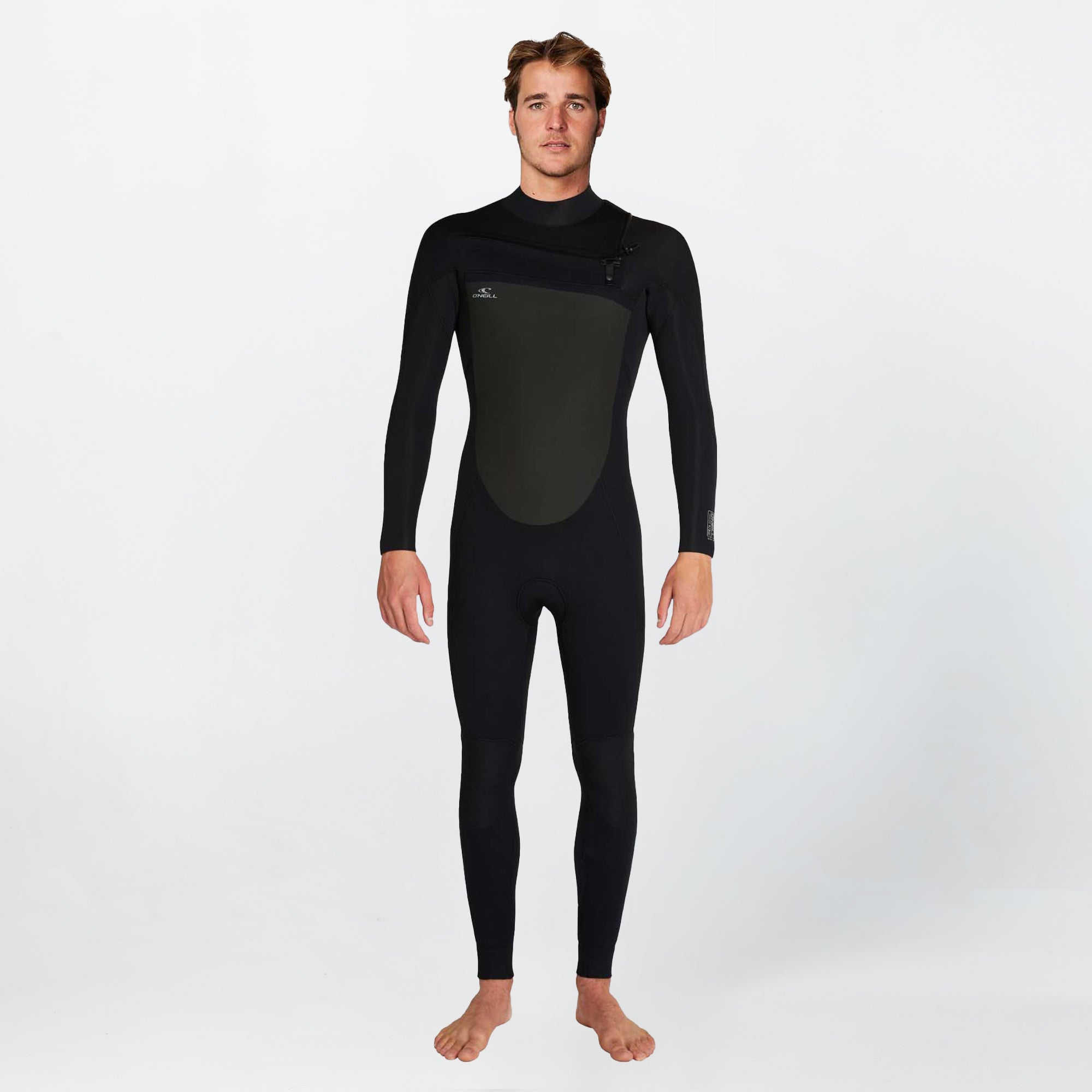 Focus 4/3mm Steamer Chest Zip Sealed Wetsuit - Black