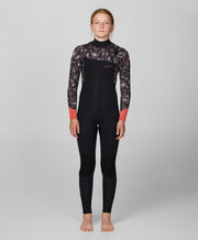 Girl's Bahia 3/2mm Steamer Chest Zip Wetsuit - Follow The Sun