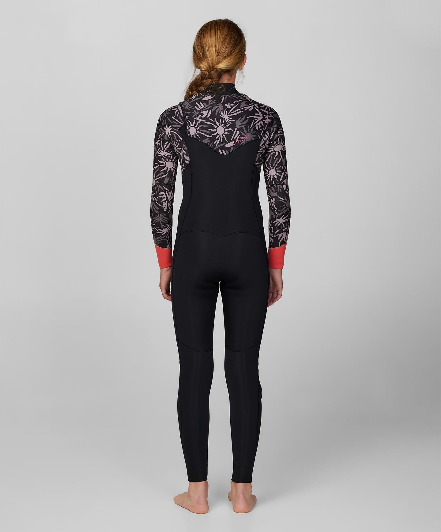 Girl's Bahia 3/2mm Steamer Chest Zip Wetsuit - Follow The Sun