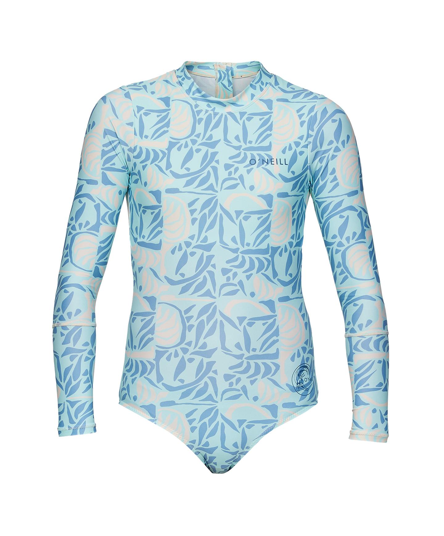 Girl's Bahia Lycra BZ LS Surf Suit - Check Mosaic