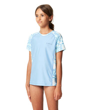 Girl's Bahia UV SS Rash Tee - Check Mosaic