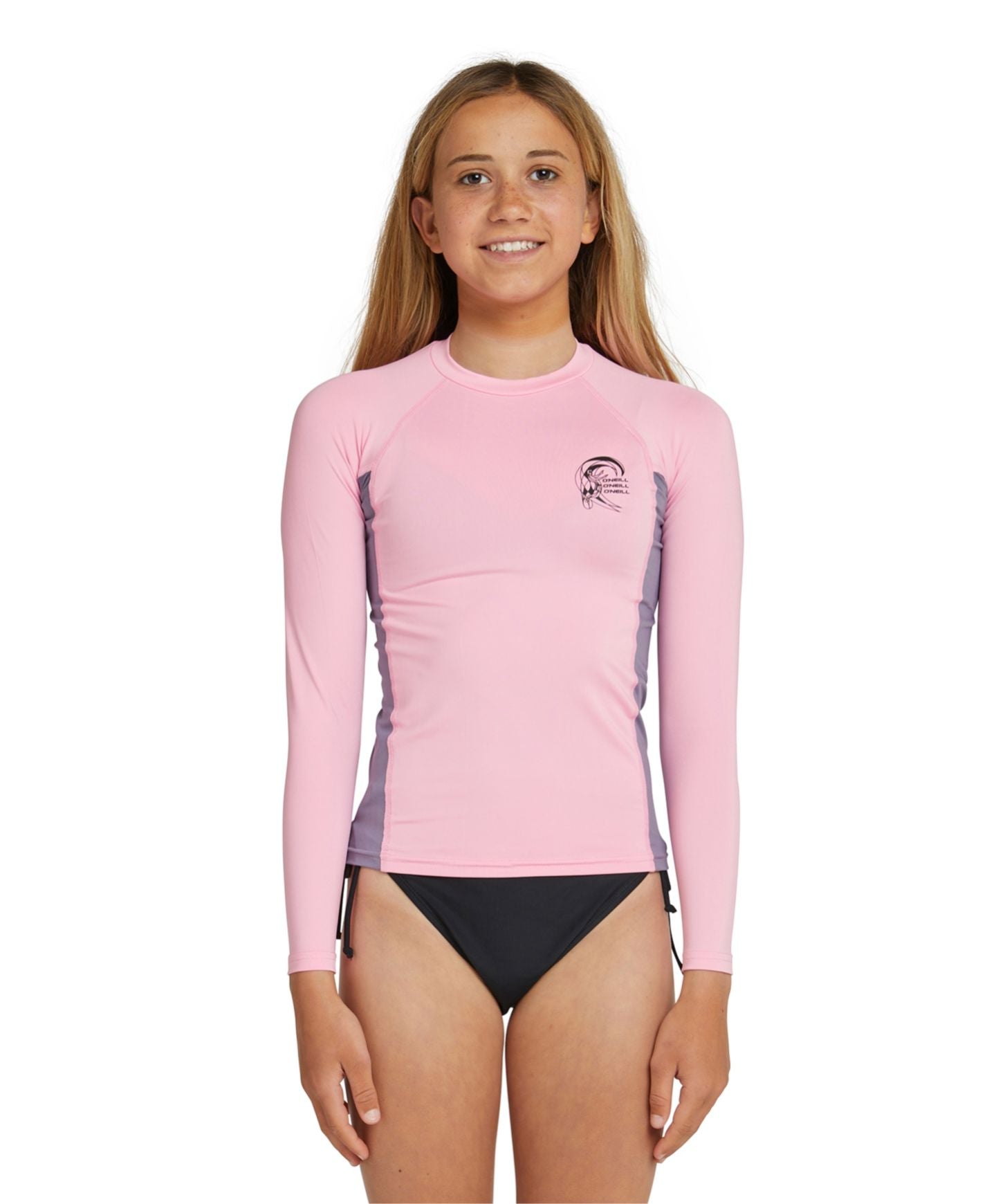 Buy Girl's Classic UV Long Sleeve Rash Vest - Pink by O'Neill