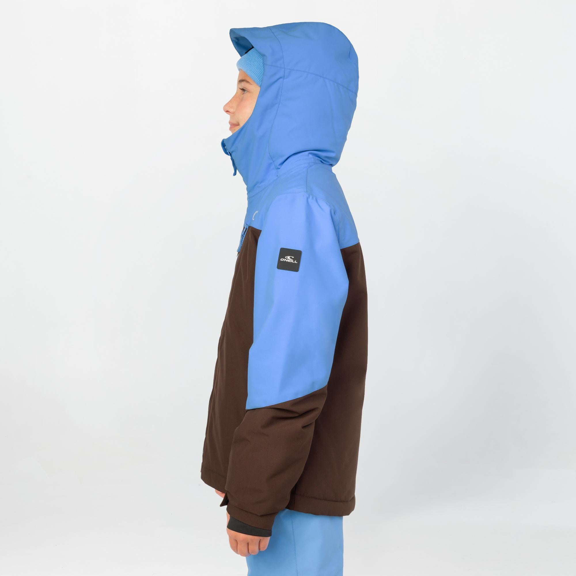 Girl's Cruz Triple Snow Jacket - Coffee Bean Colour Block