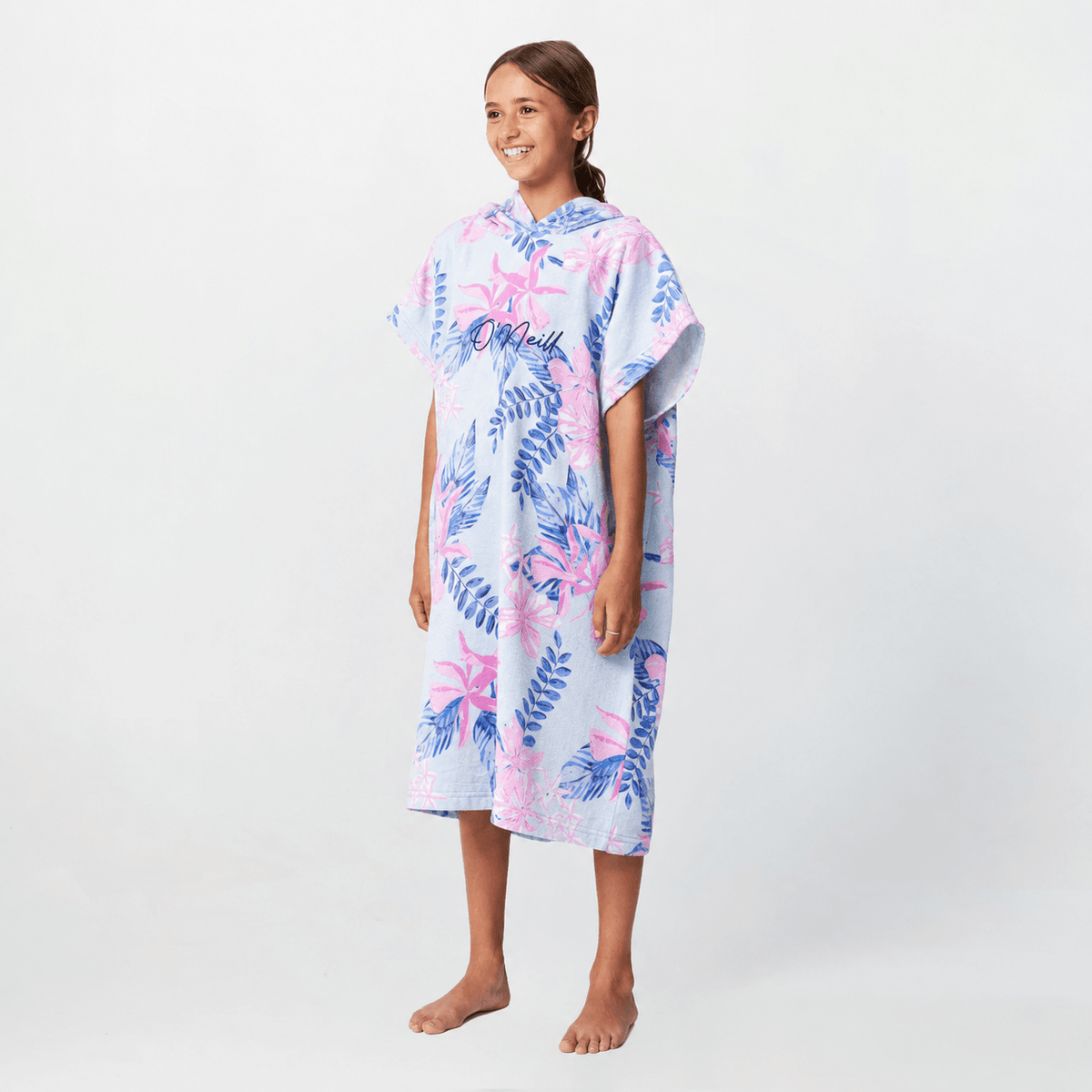 Girl's Hooded Change Towel - Tropic Azure