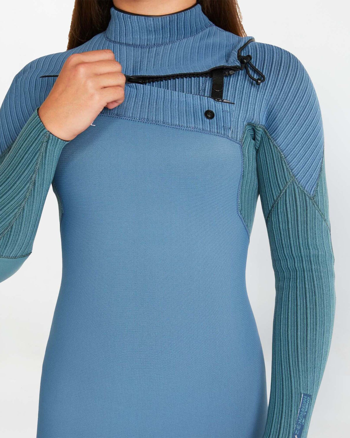 Girl's HyperFreak 3/2+ Steamer Chest Zip Wetsuit - Dusty Blue
