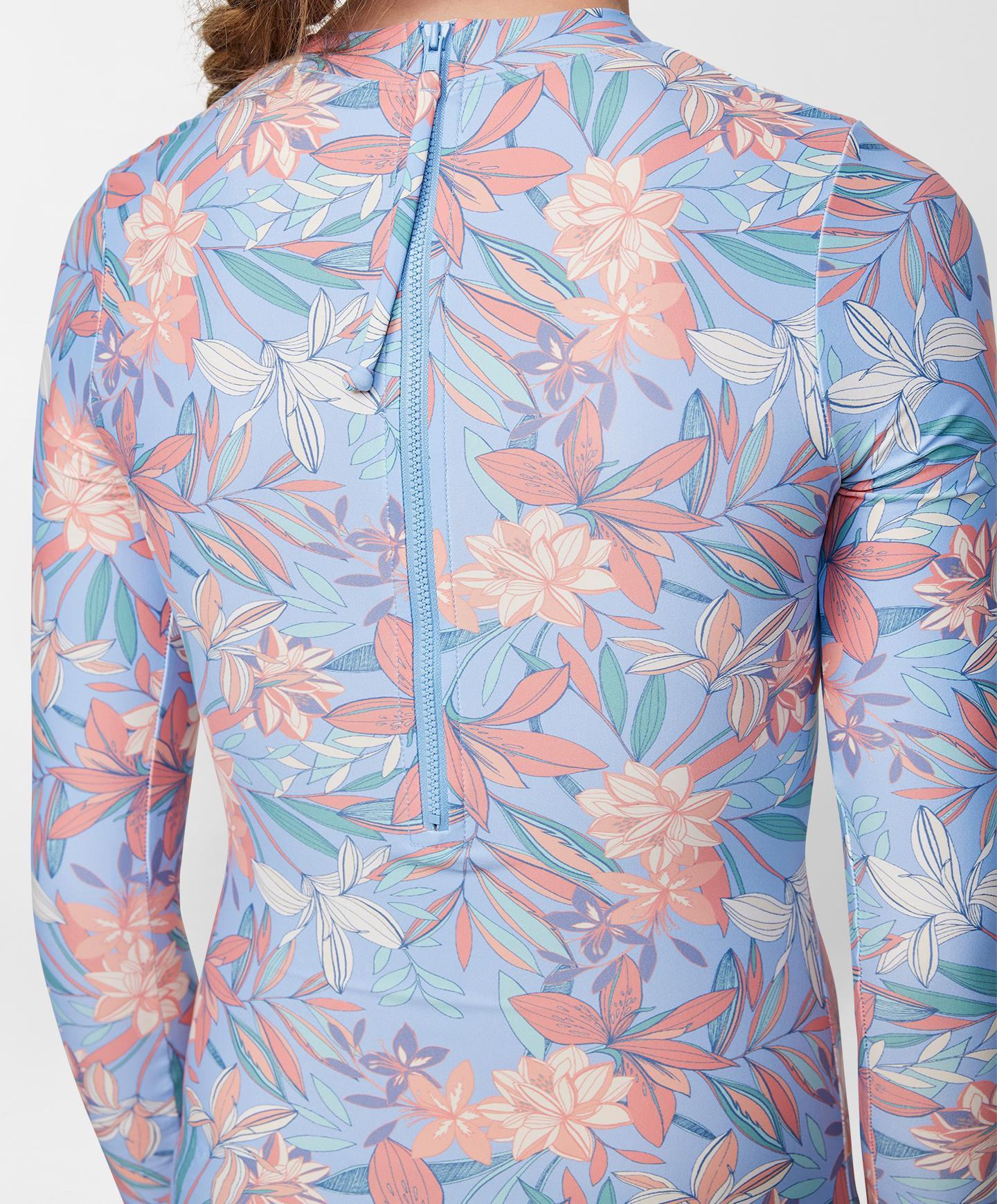 Girls Laney FZ Surf Suit - Blue Floral