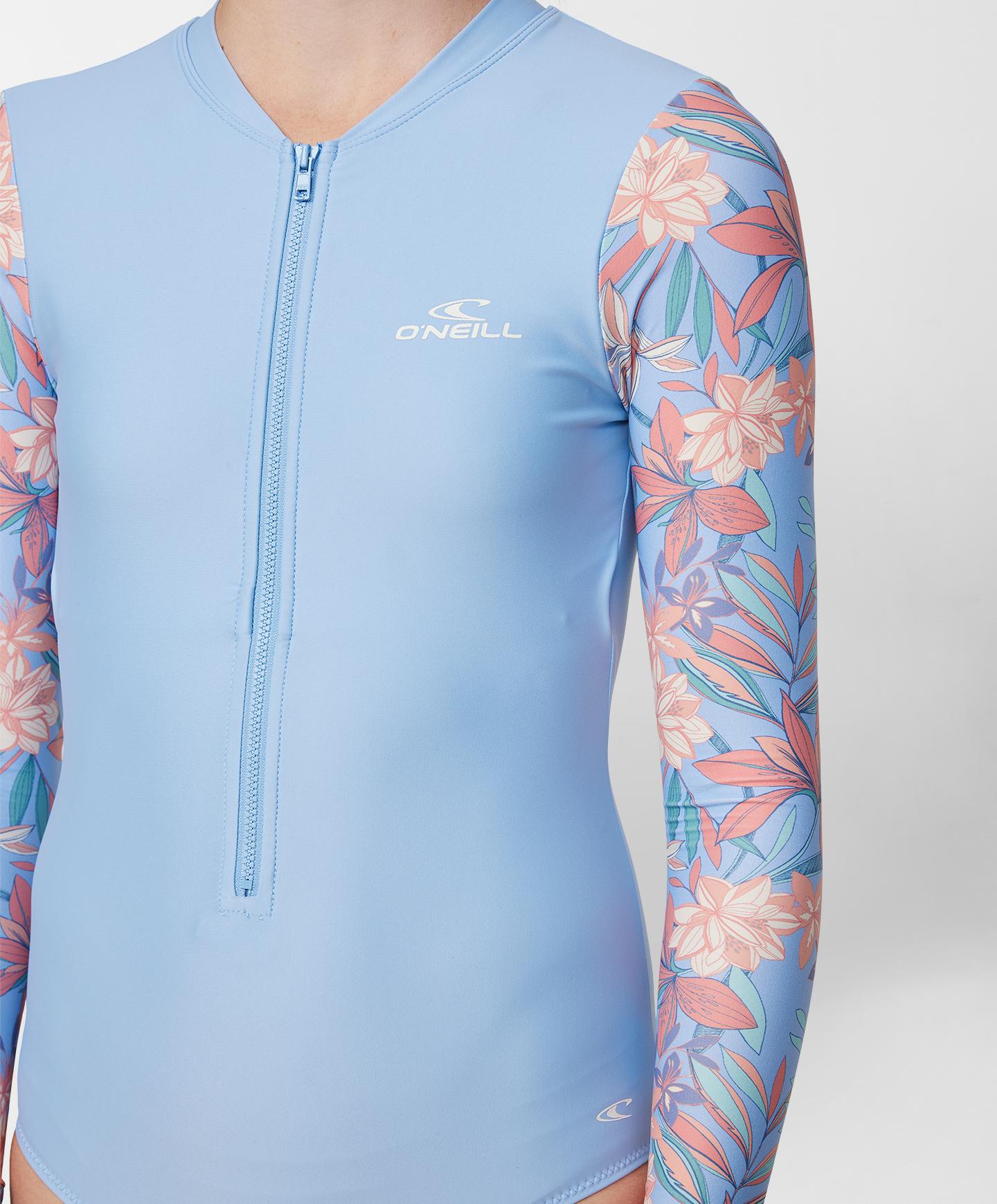 Girls Laney FZ Surf Suit - Blue Floral