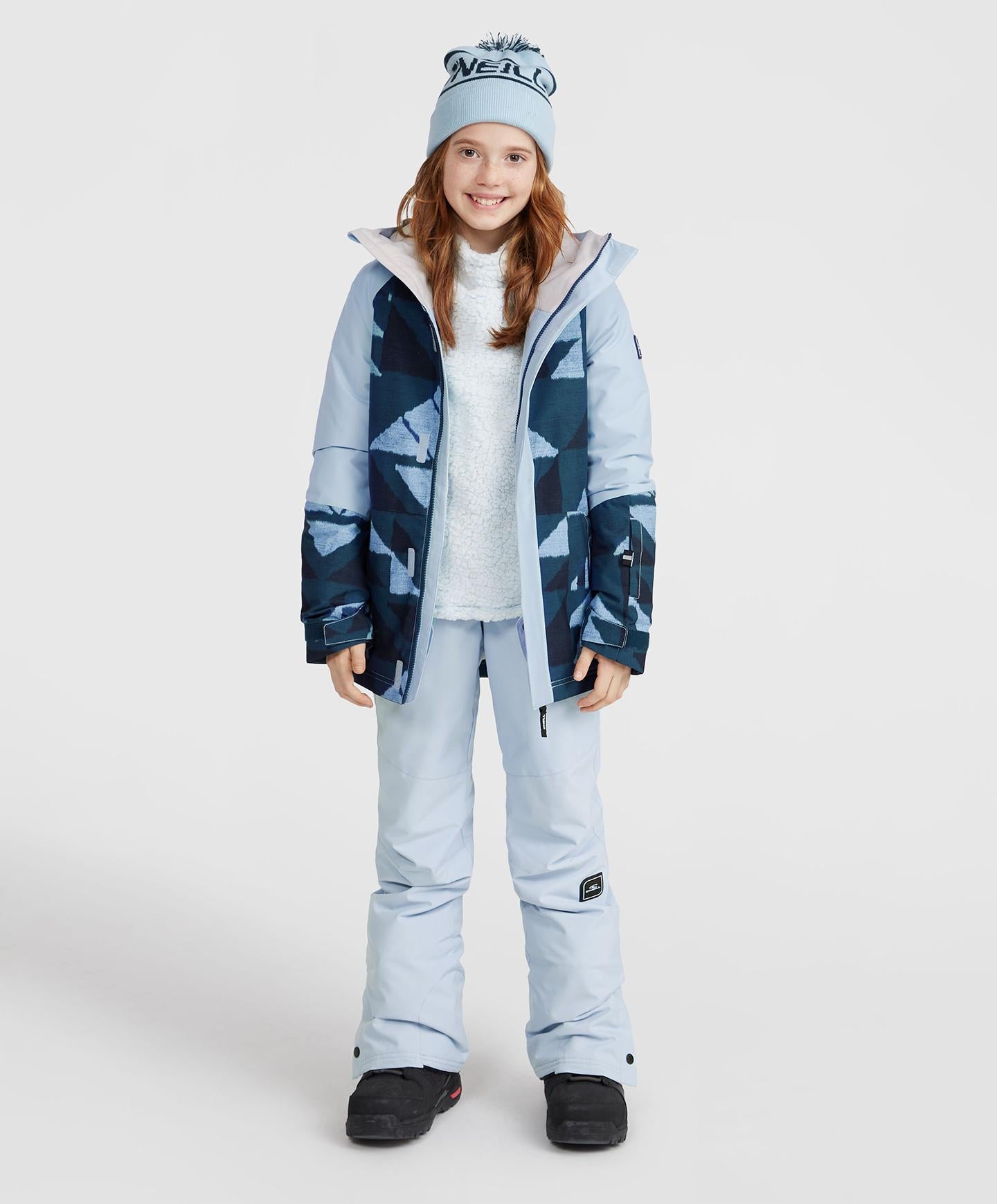 Girl's O'Riginals Snow Jacket - Blue Triangle Ikat