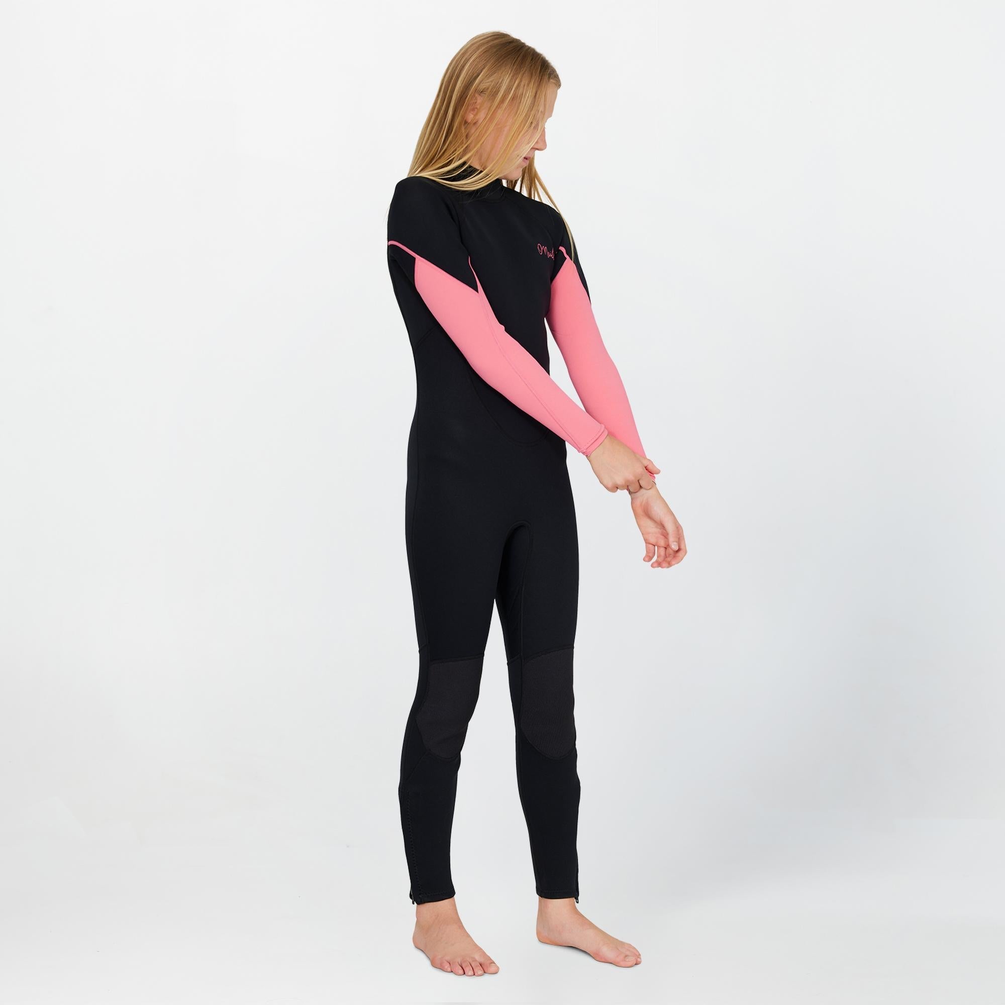 Girl's Reactor 3/2mm Steamer Back Zip - Pink