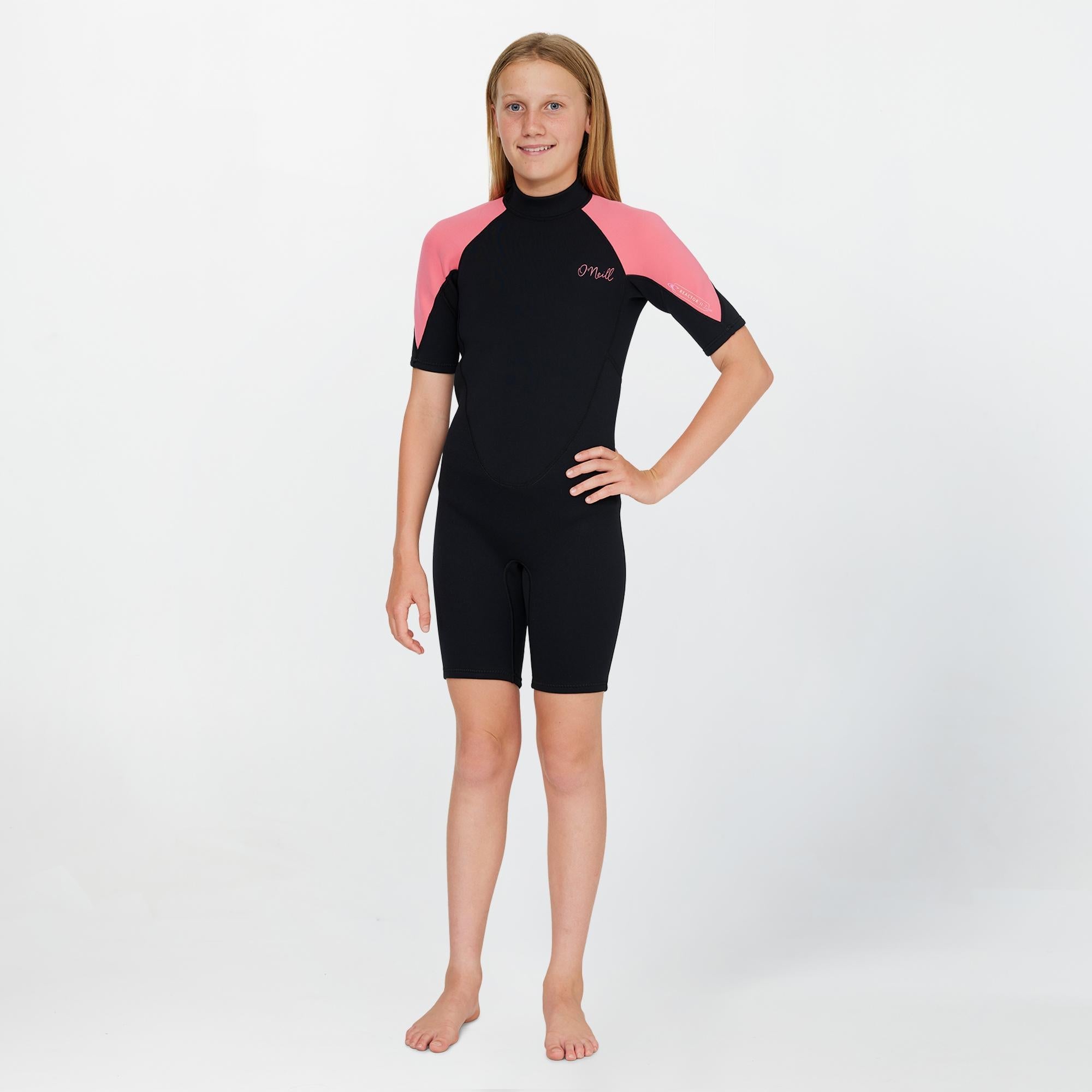 Girl's Reactor 2mm Spring Suit Back Zip - Pink