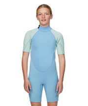 Girl's Reactor SS Spring Suit 2mm Wetsuit - Sky Blue