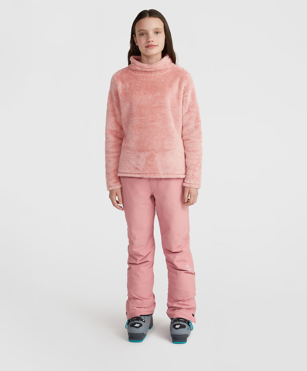 Girl's Star Regular Snow Pants - Genuine Pink