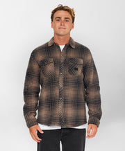 Glacier Plaid High Pile Superfleece - Chocolate Chip