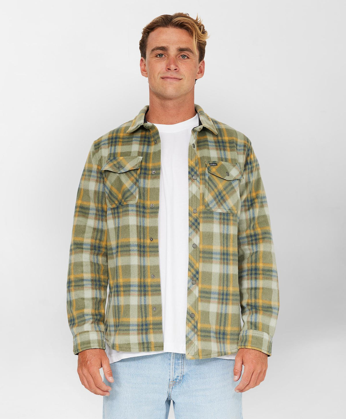 Glacier Plaid Superfleece - Deep Green