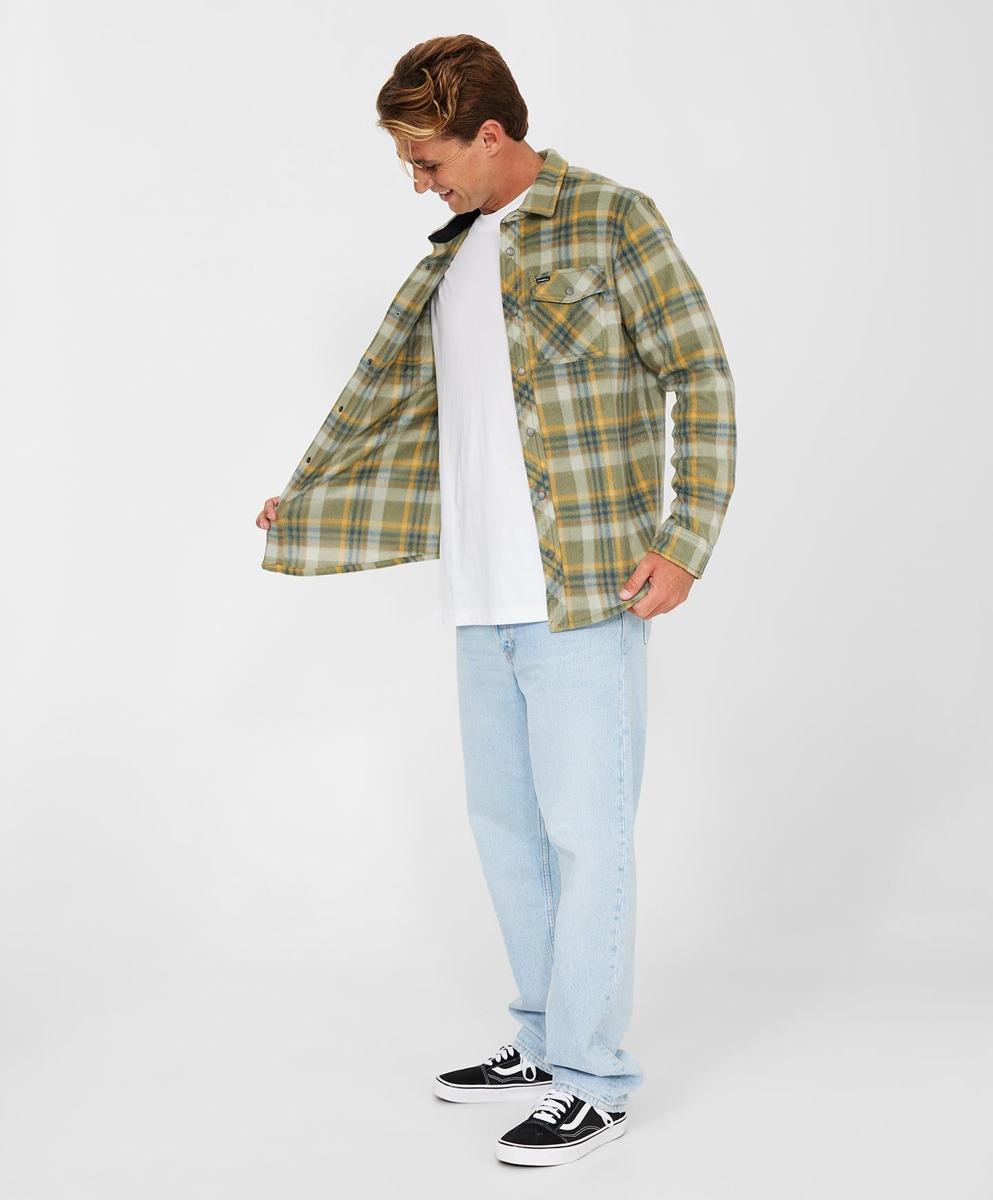 Glacier Plaid Superfleece - Deep Green