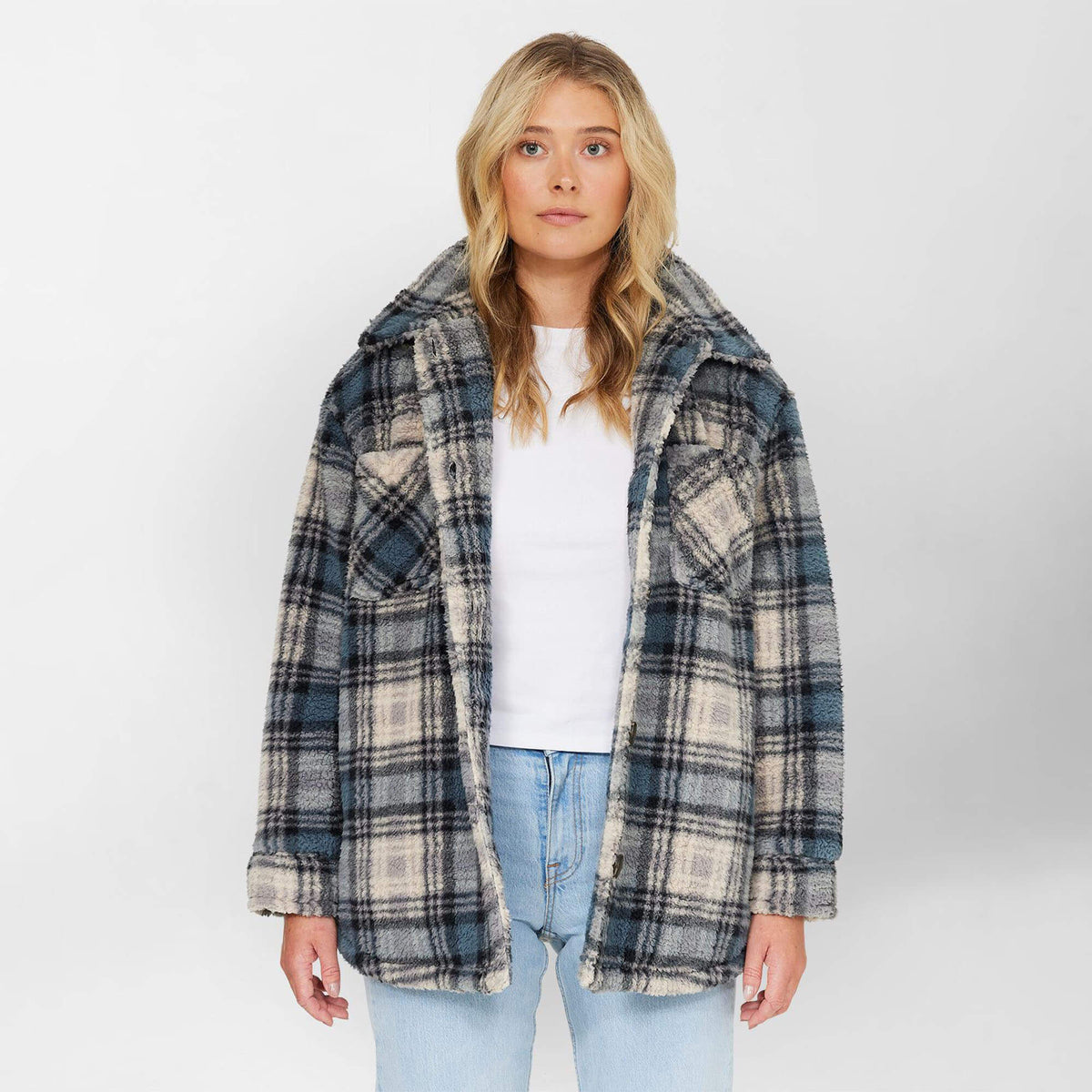 Women's Heath Plaid Jacket - Slate