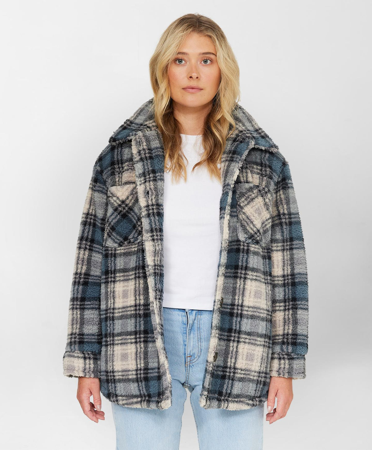 Heath Plaid Jacket - Slate