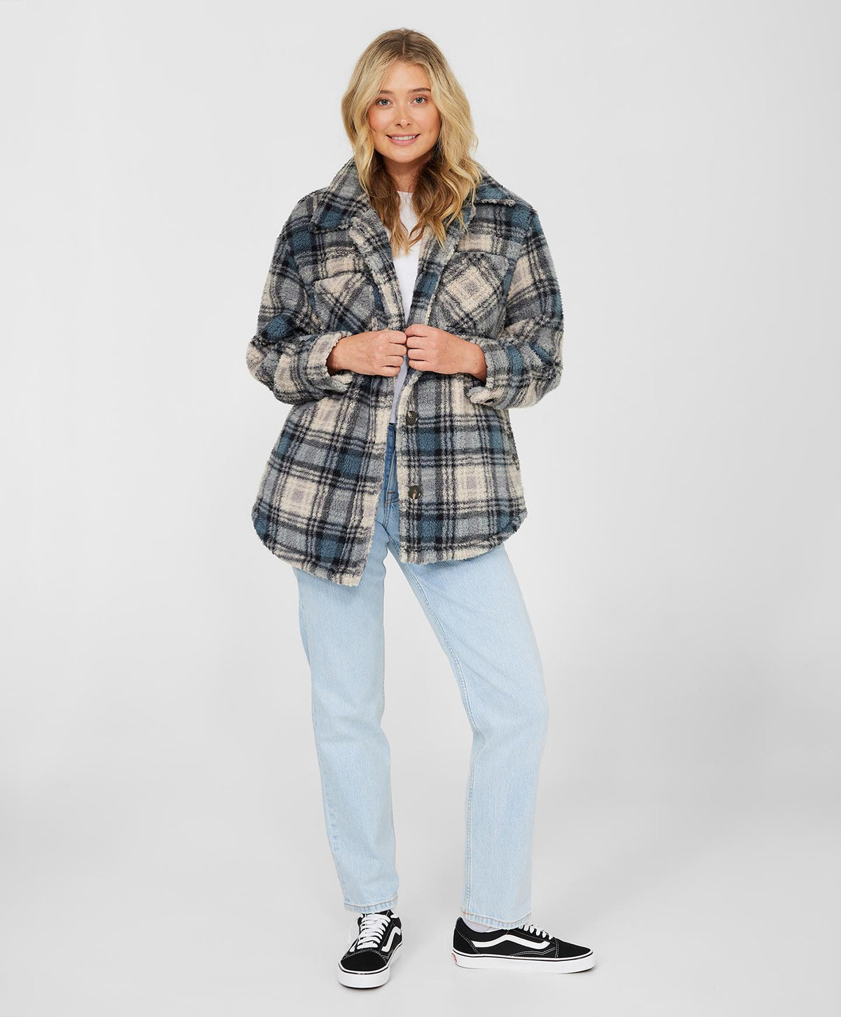 Heath Plaid Jacket - Slate