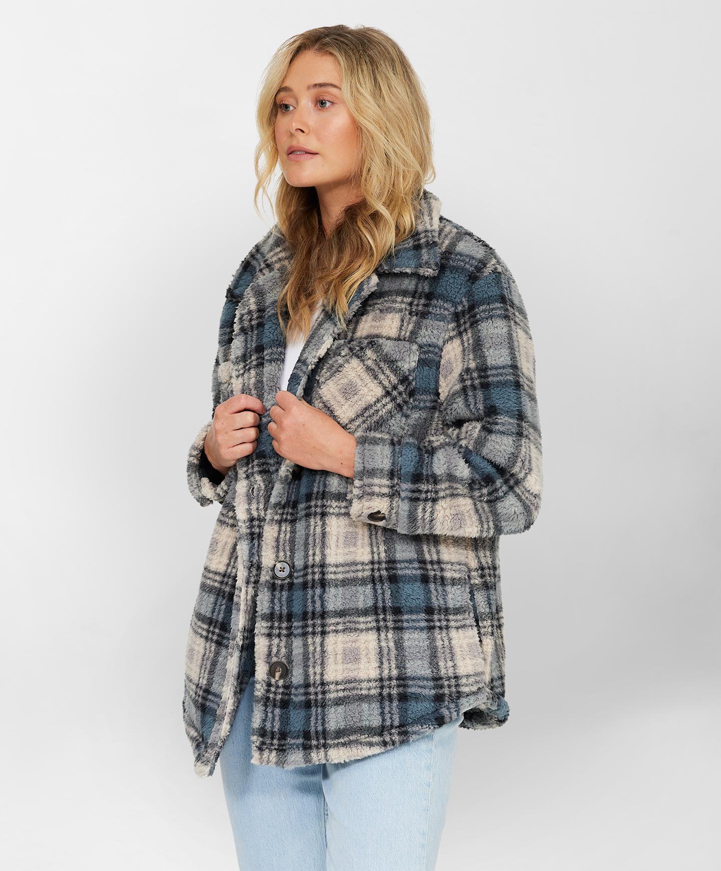 Heath Plaid Jacket - Slate