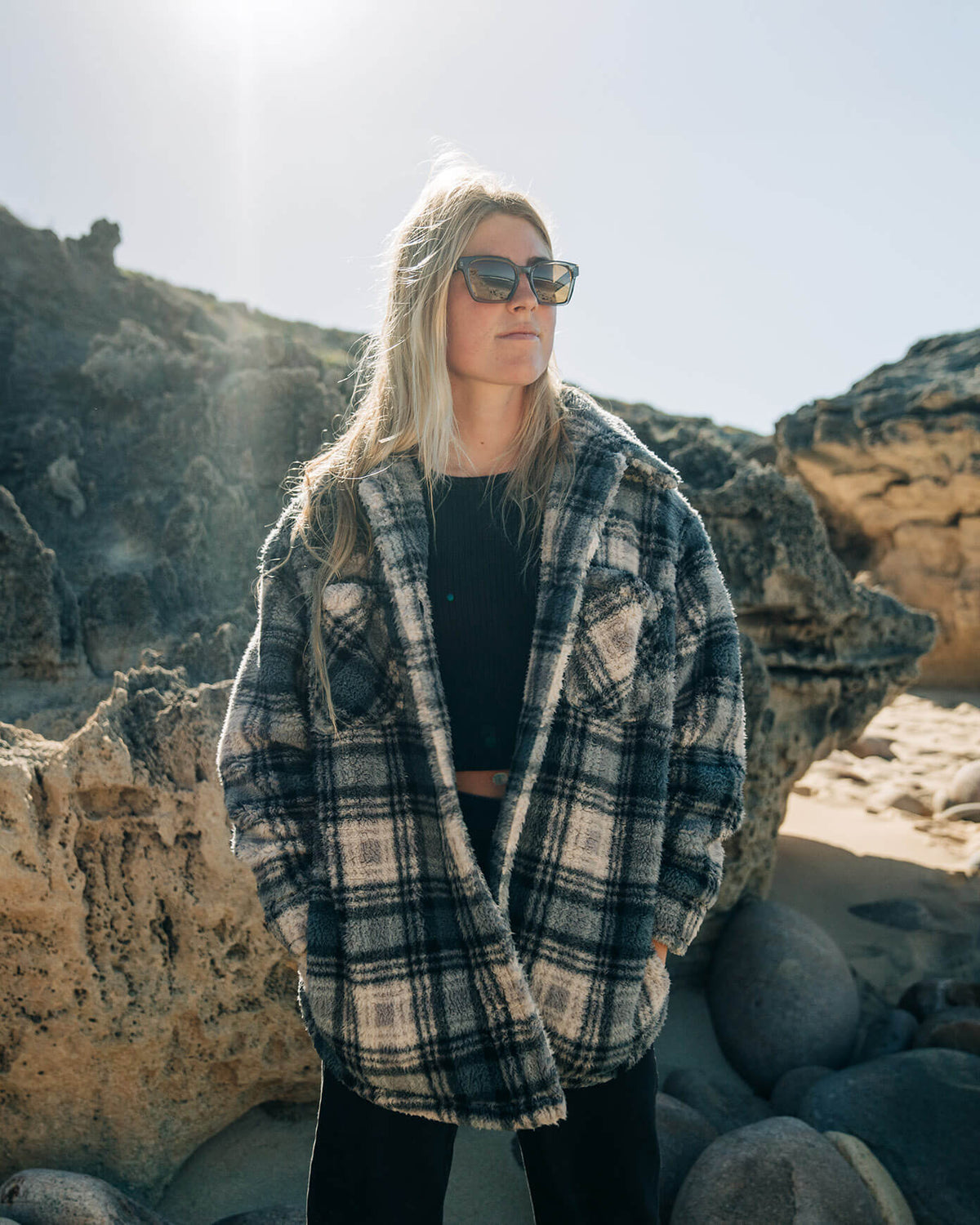Heath Plaid Jacket - Slate