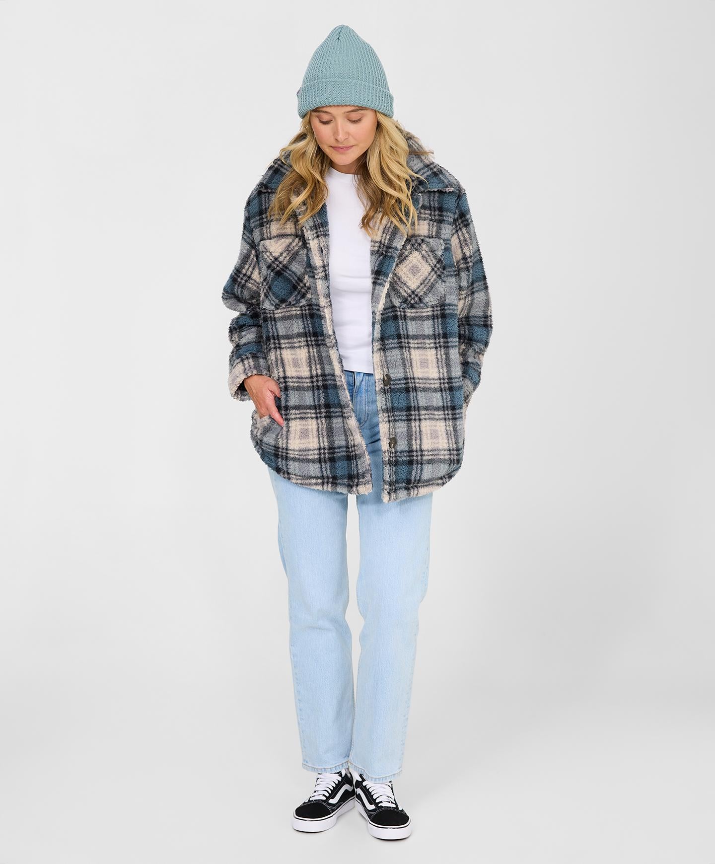 Heath Plaid Jacket - Slate