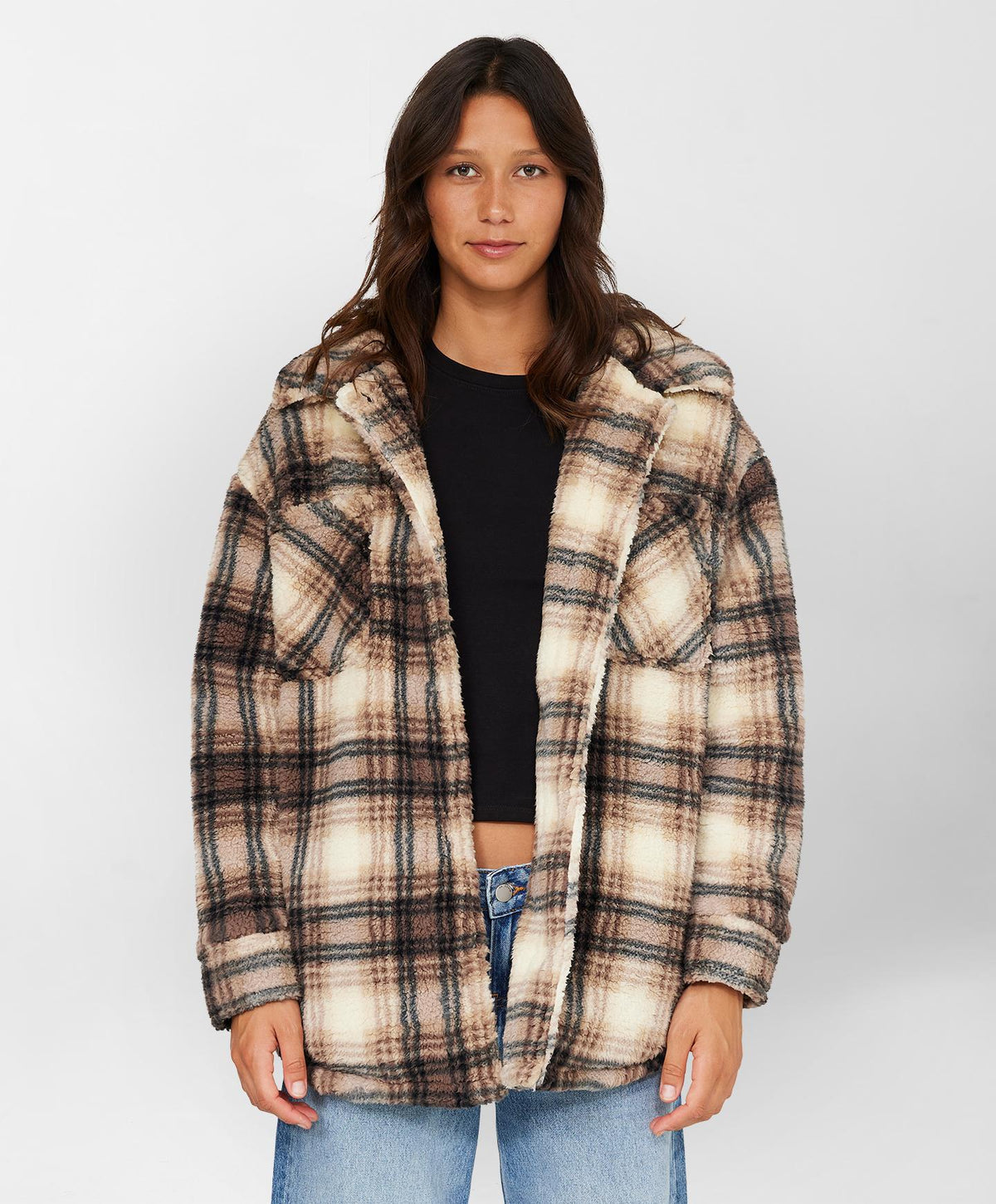 Heath Plaid Jacket - Tobacco Brown