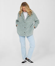 Heath Solid Jacket - Silver Blue