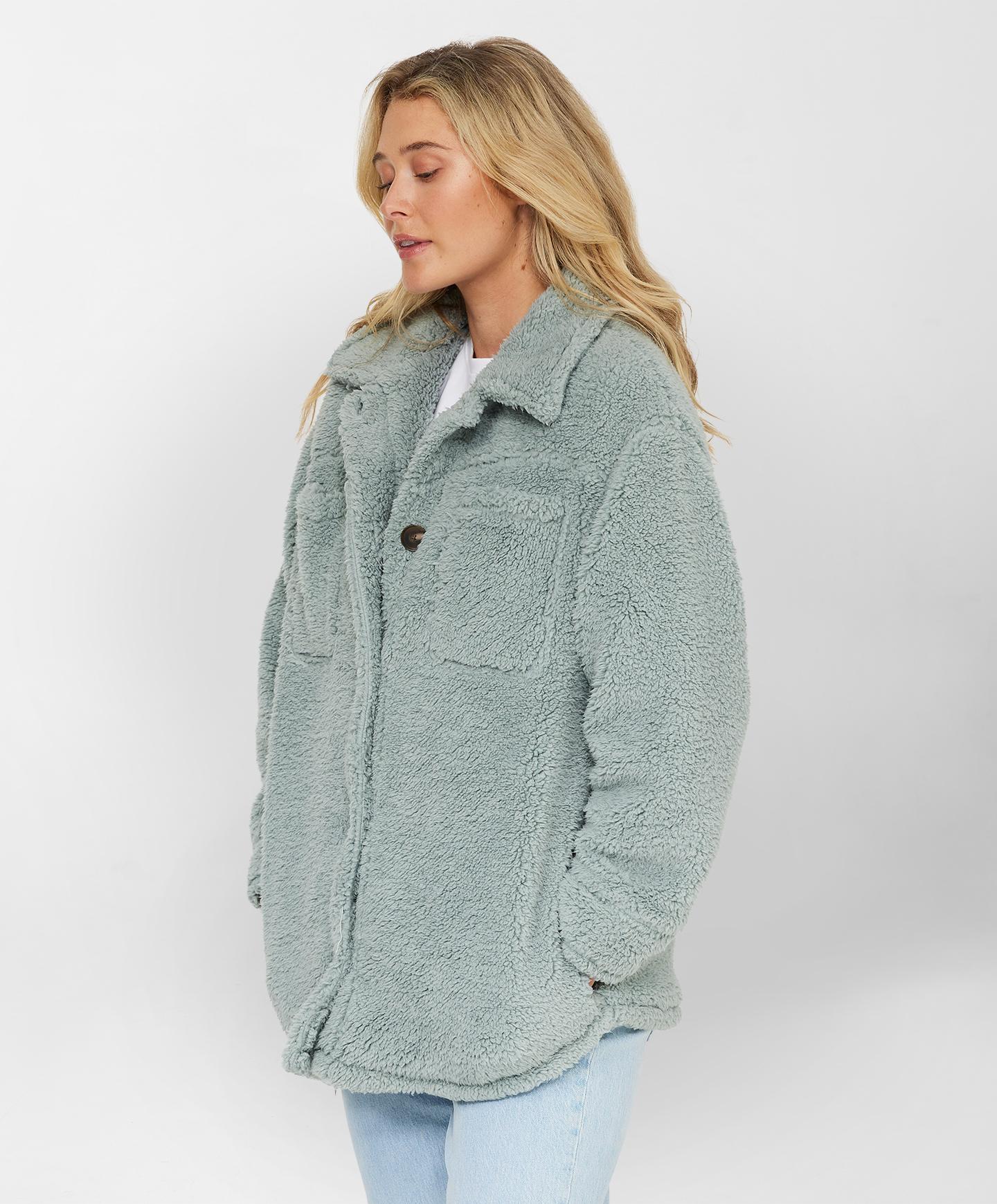 Heath Solid Jacket - Silver Blue